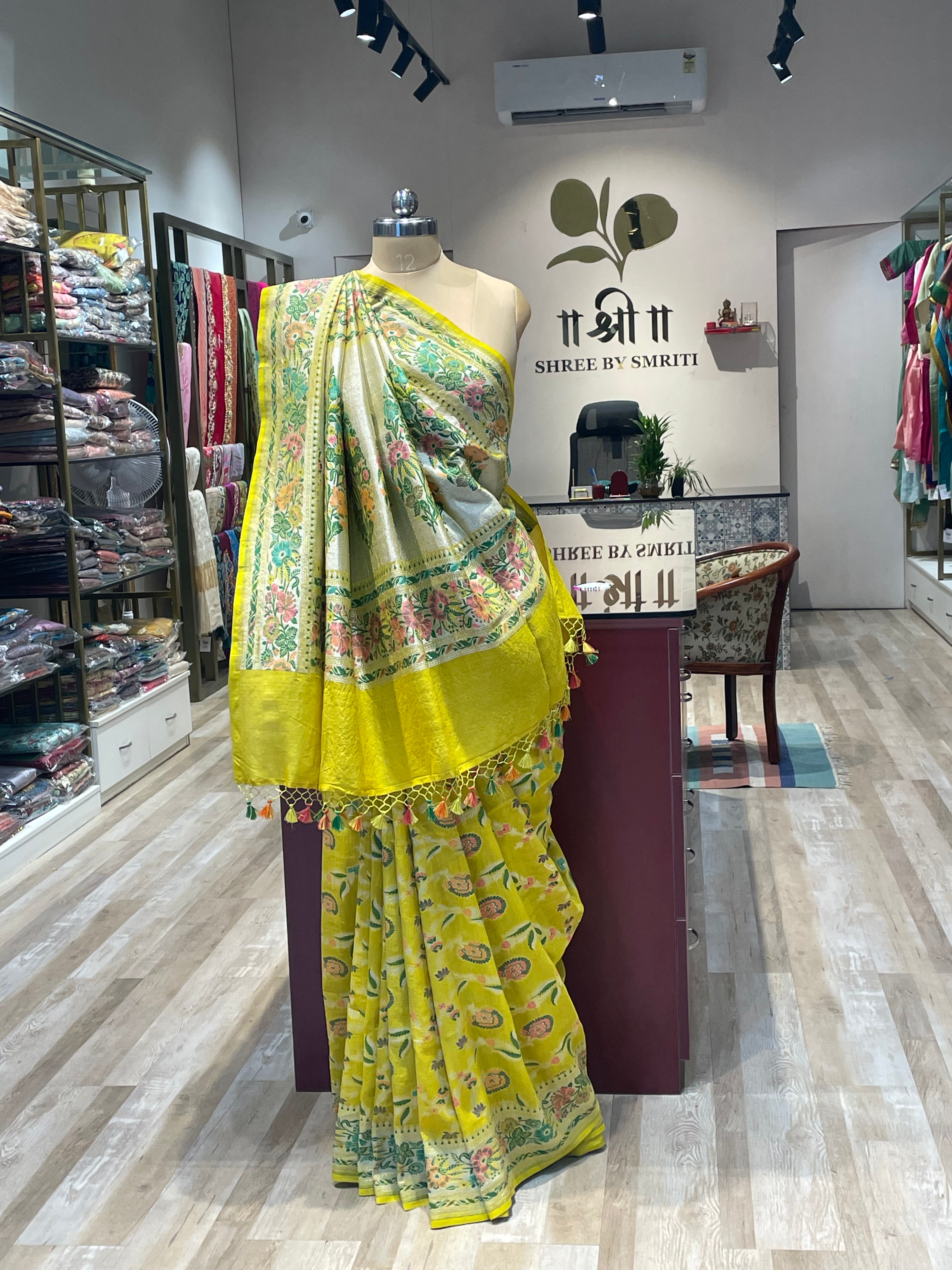 Pure Banarasi tussar silk saree (Y)