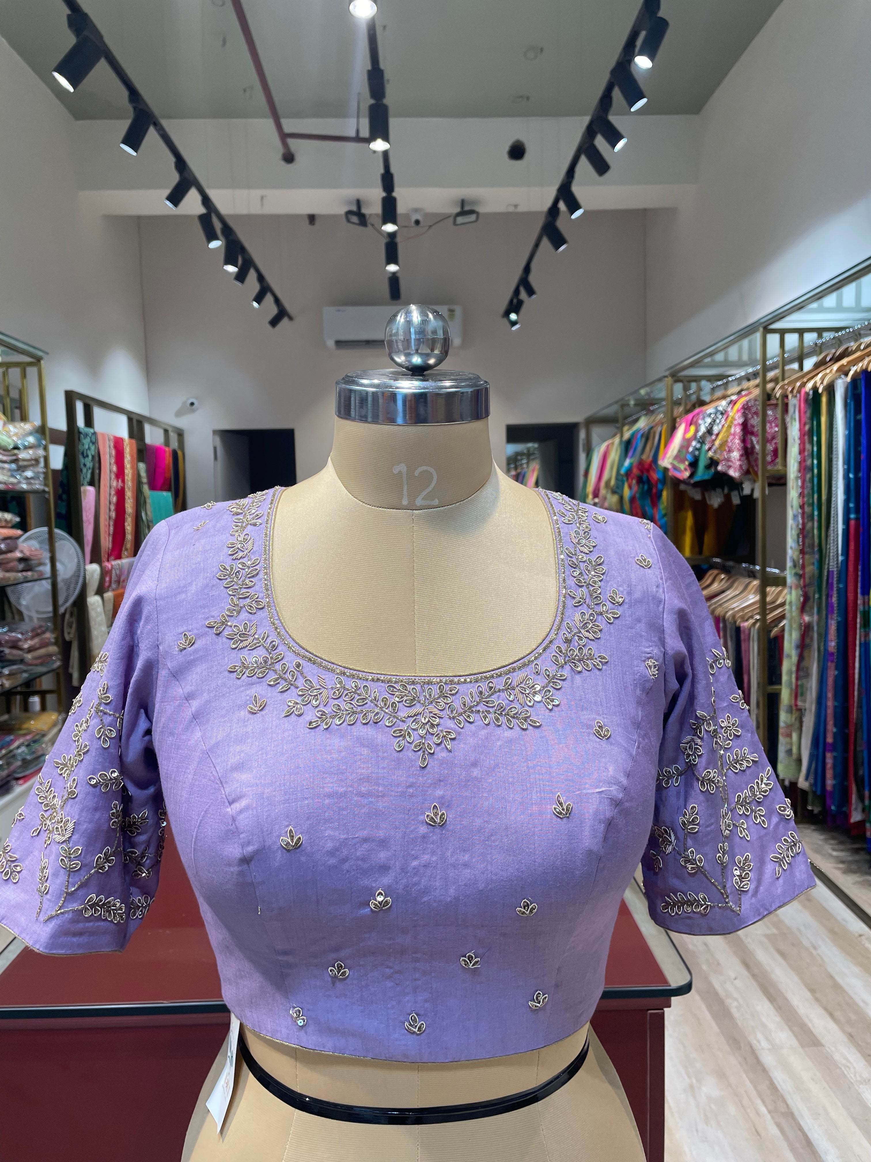 Tussar silk zardosi work blouse