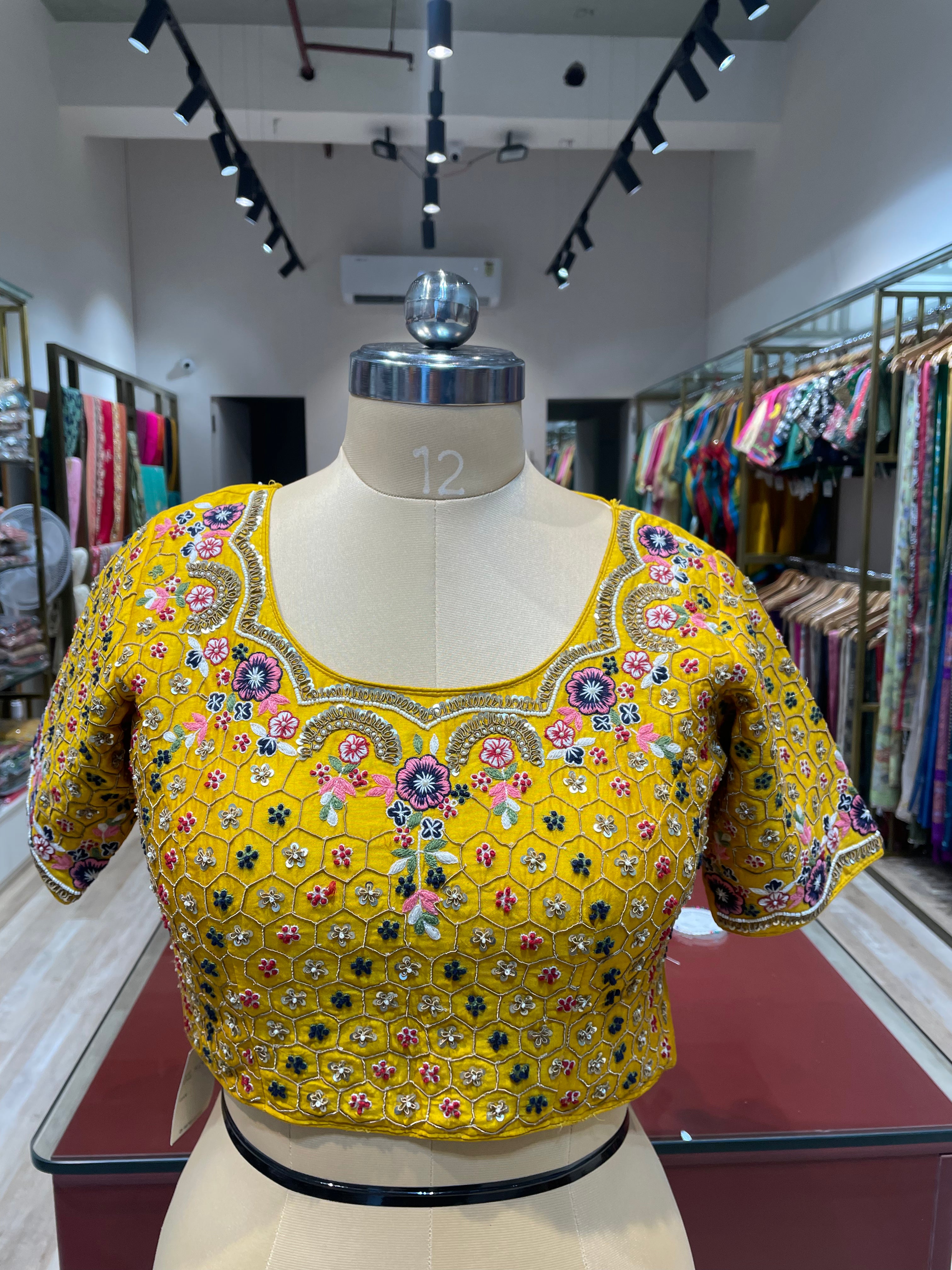 Tussar silk zardosi work work thread work blouse