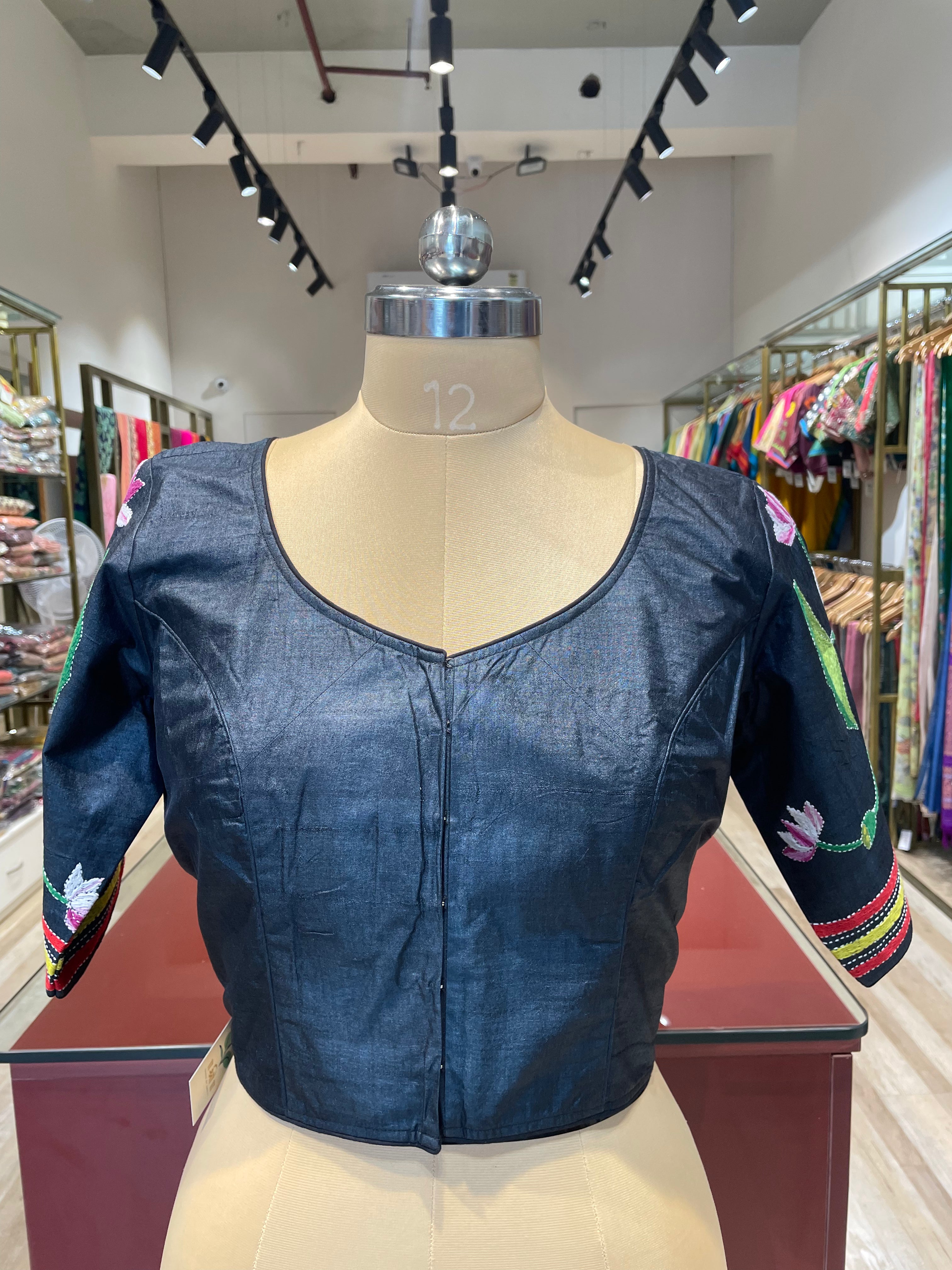 Tussar silk kanthawork Blouse