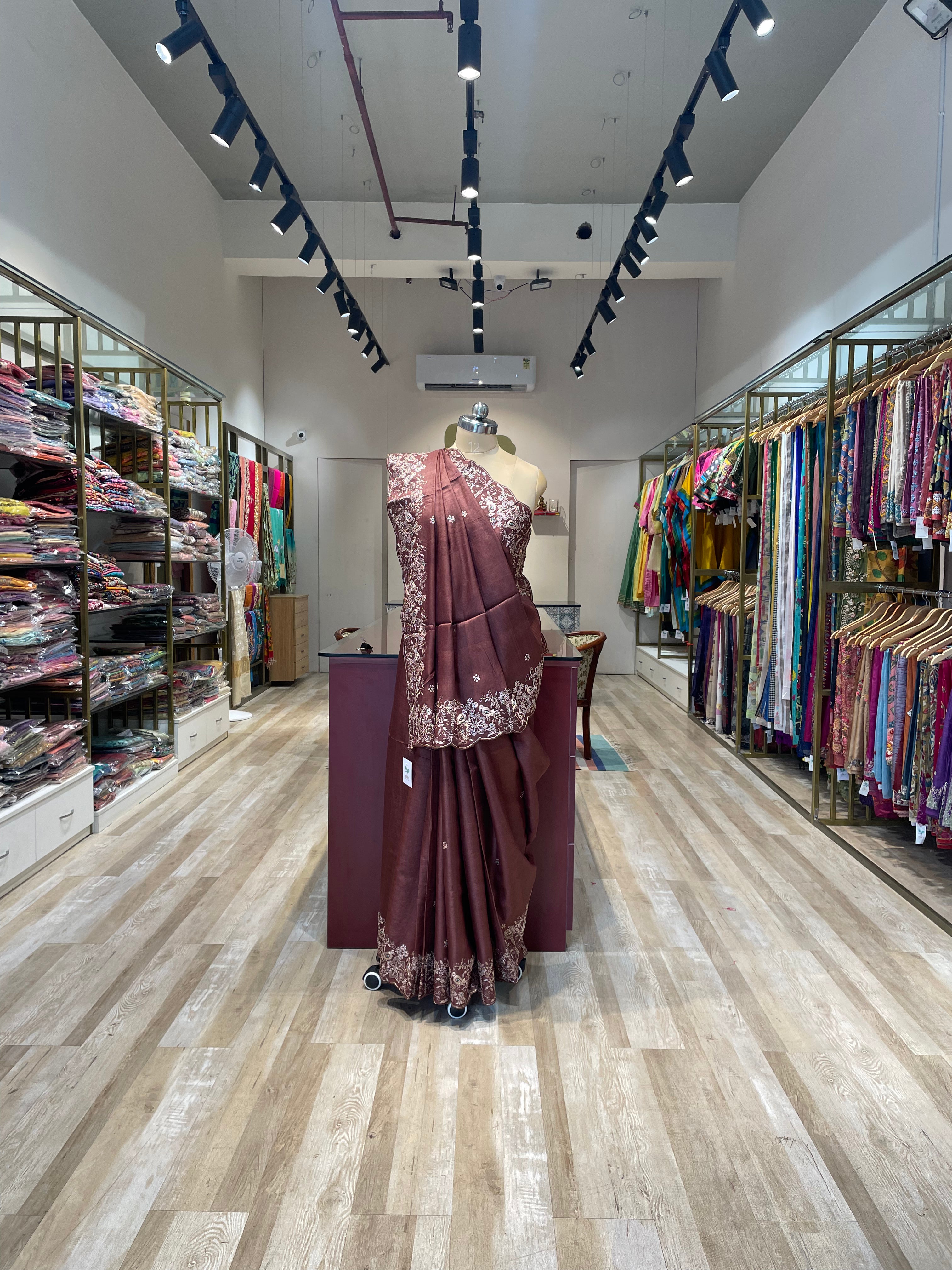 Pure tussar silk saree with pita work (MW)