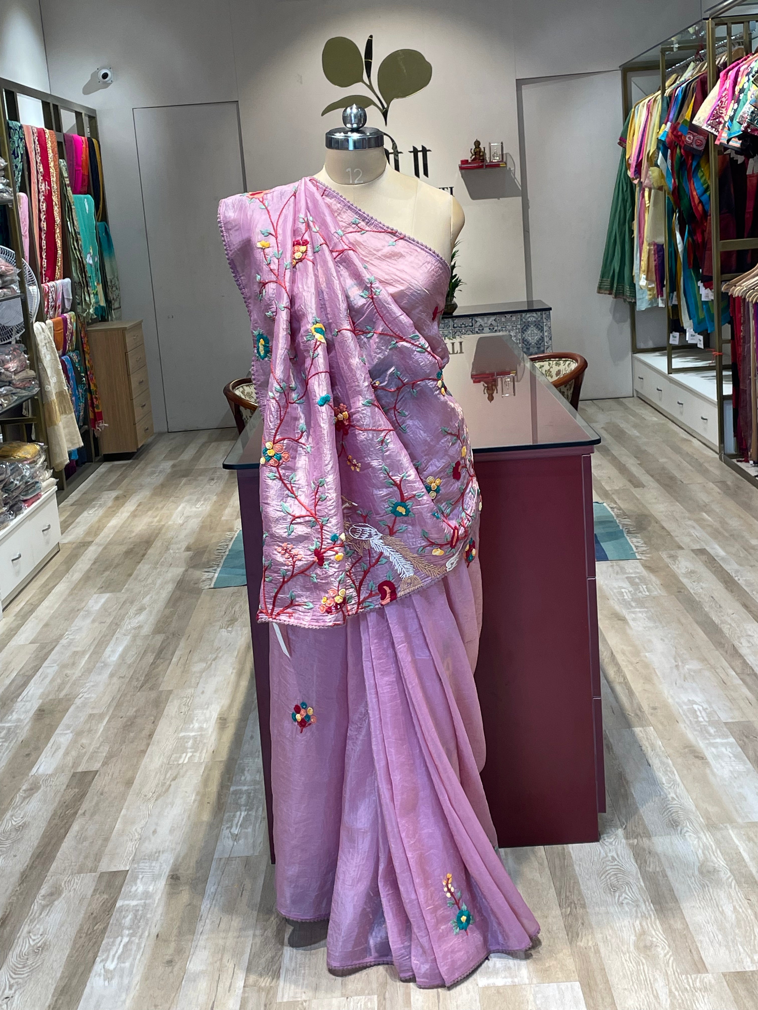 Crush tissue with thread work (P)