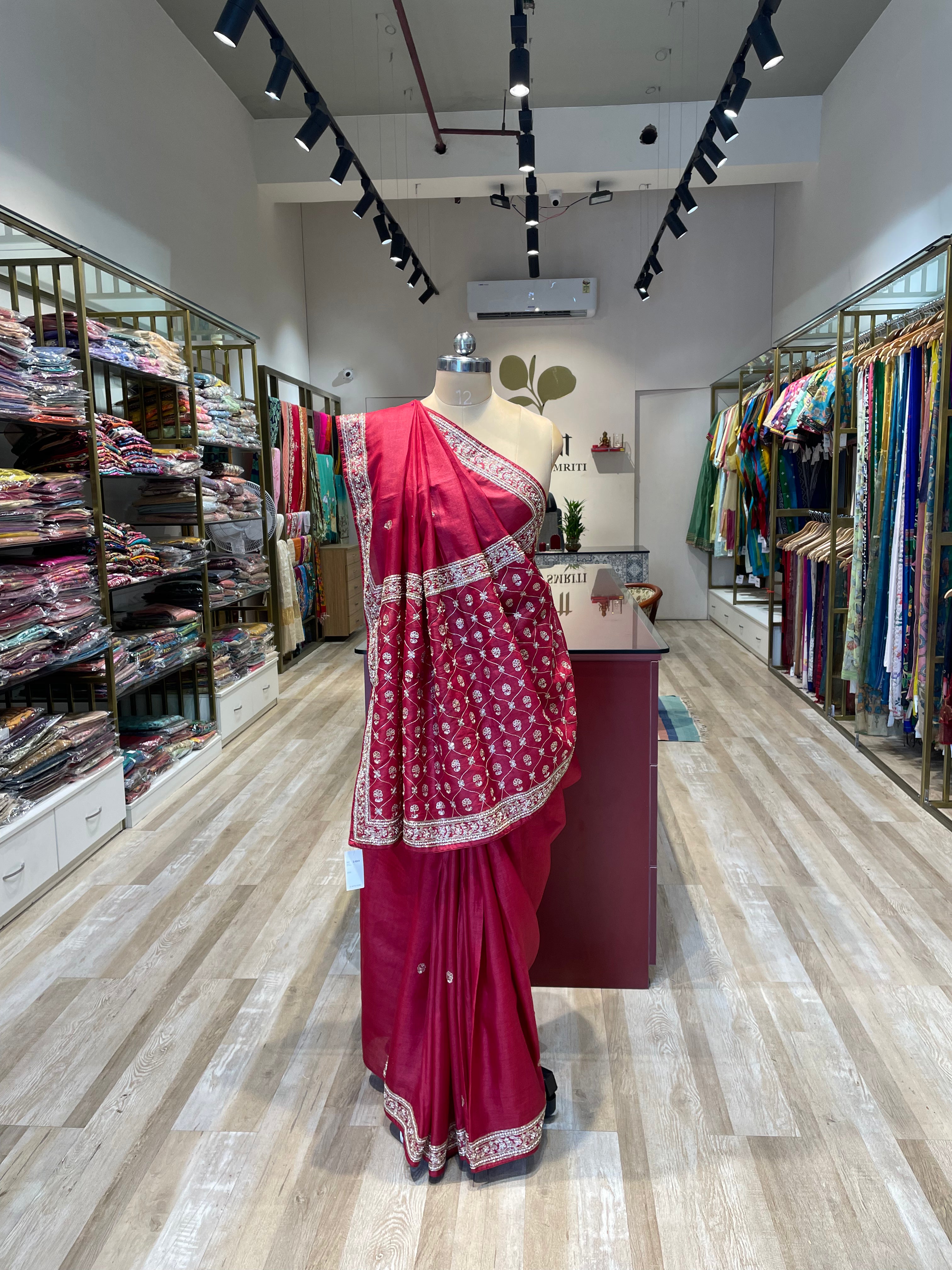 Pure tussur silk with hand work (RE)