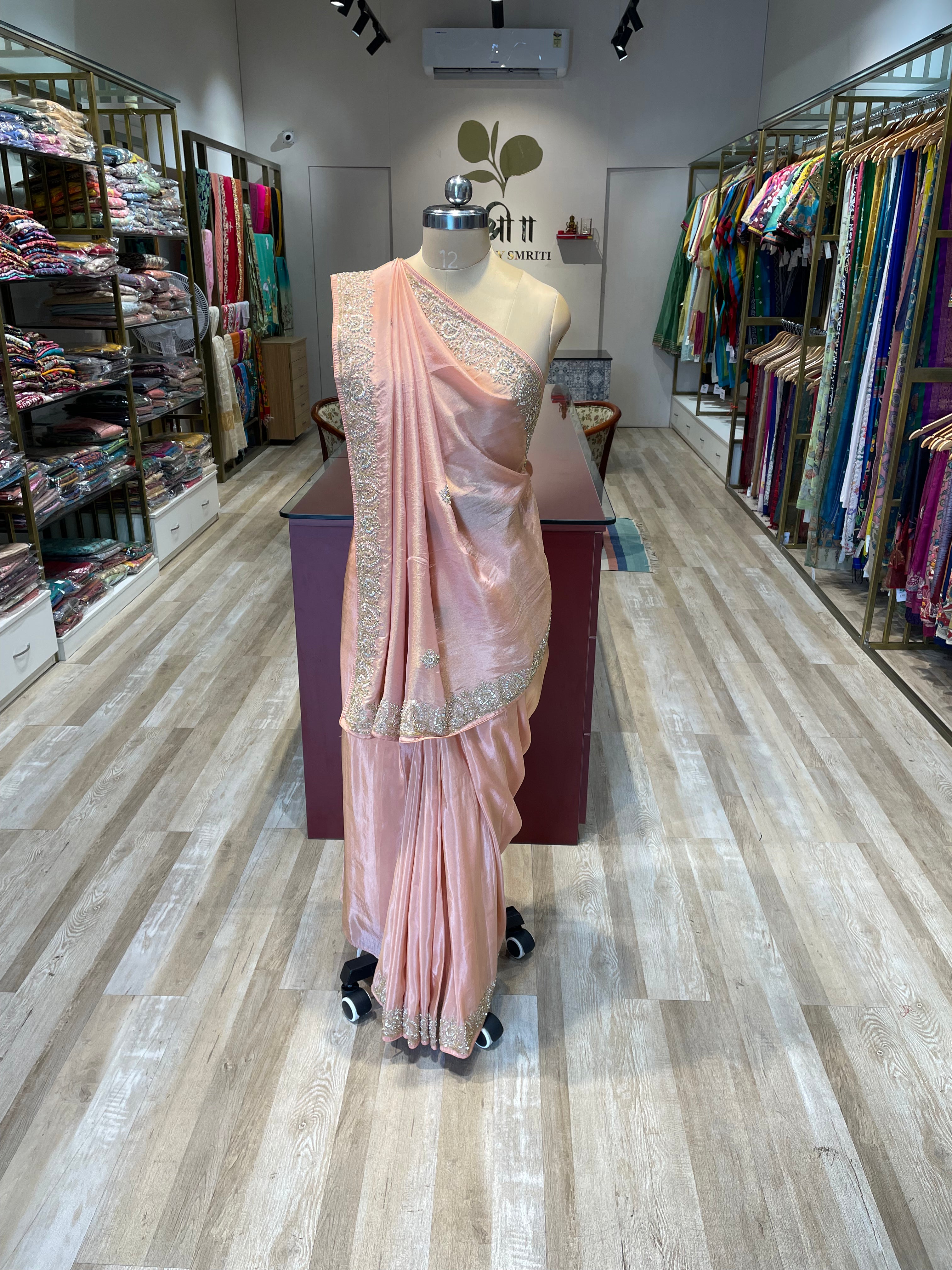 Tissue with hand work (Pink)