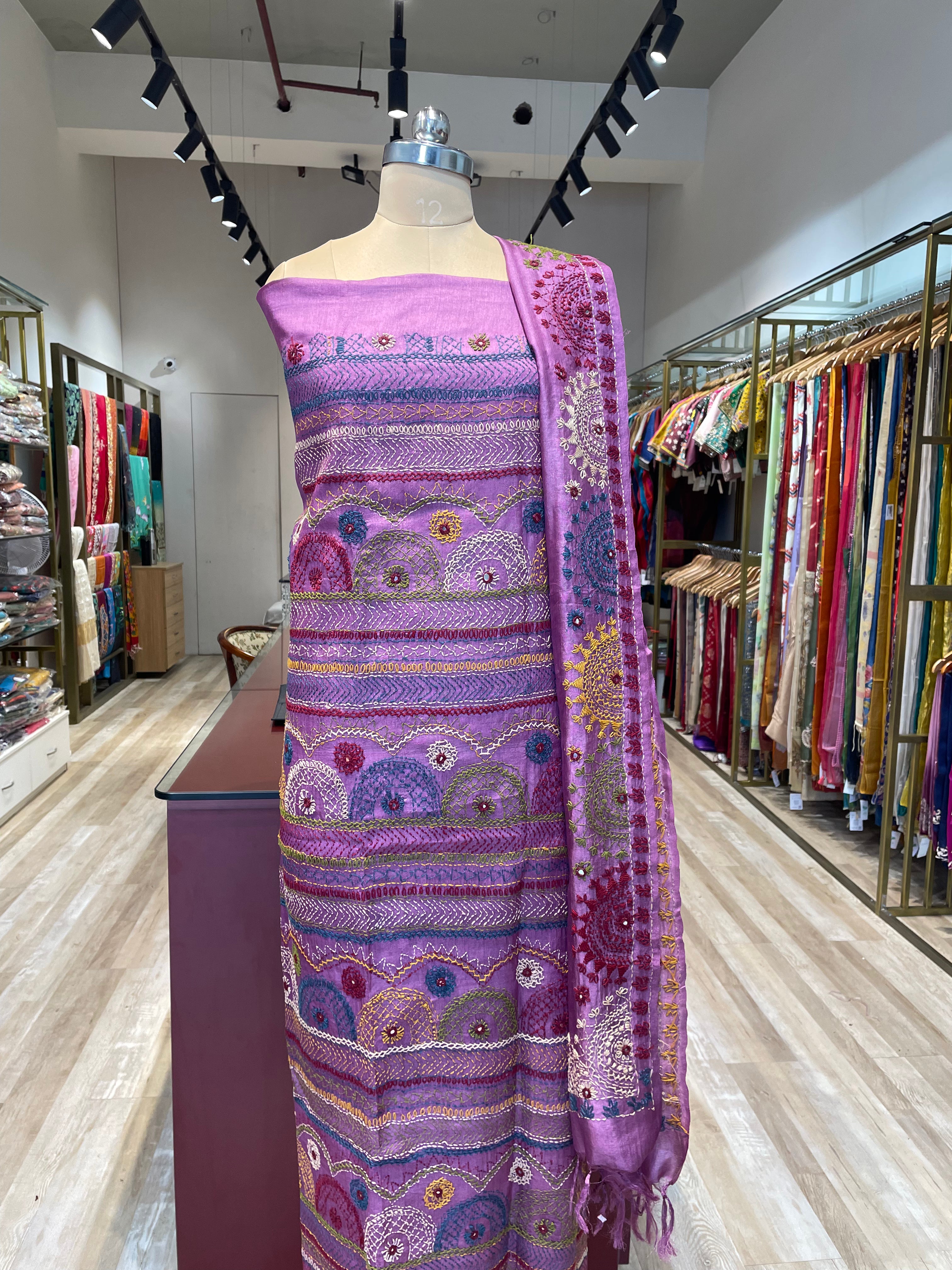 Tussar silk lambani work dress (LP)