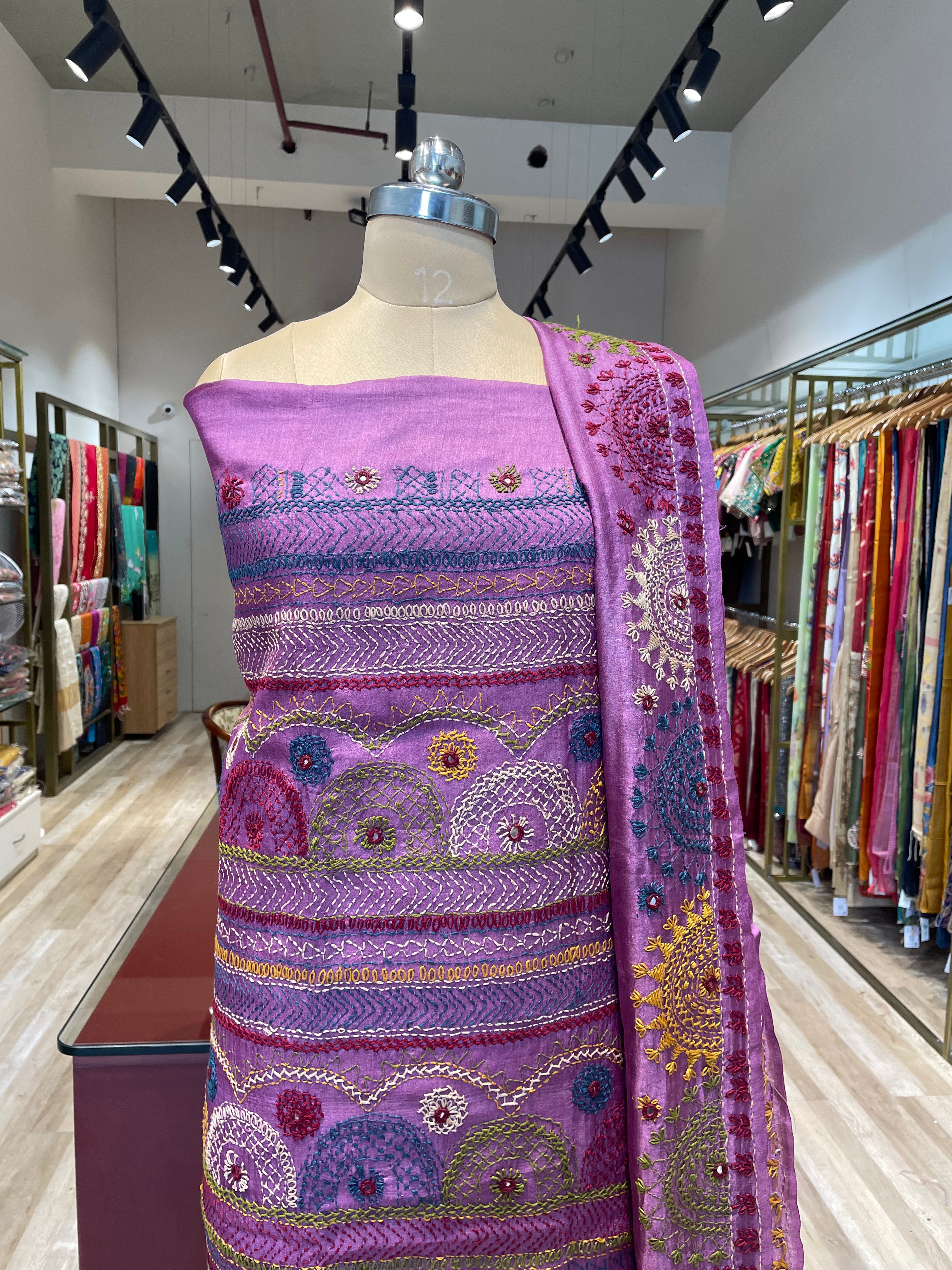 Tussar silk lambani work dress (LP)