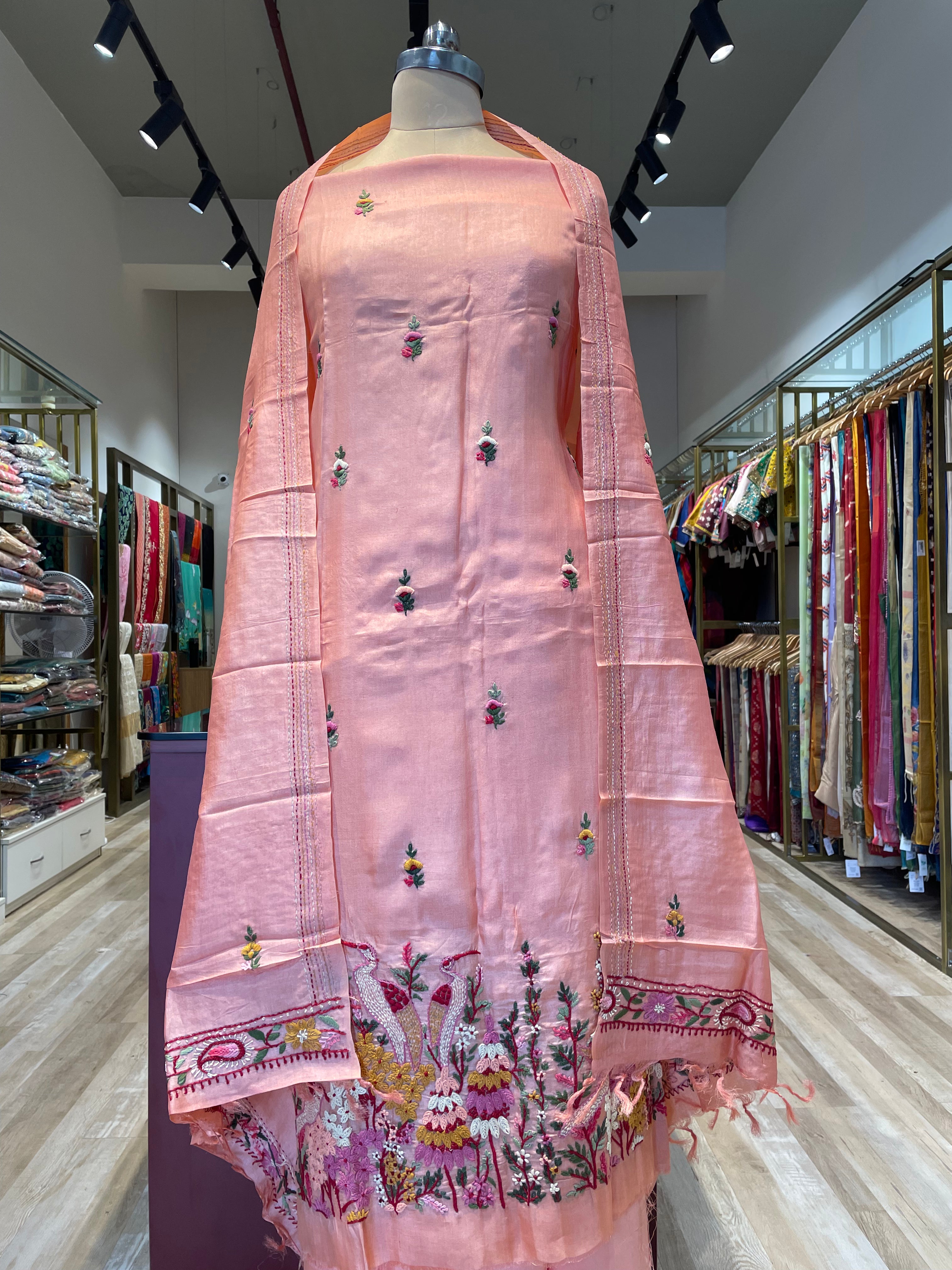 Tussur handwork dress (P)