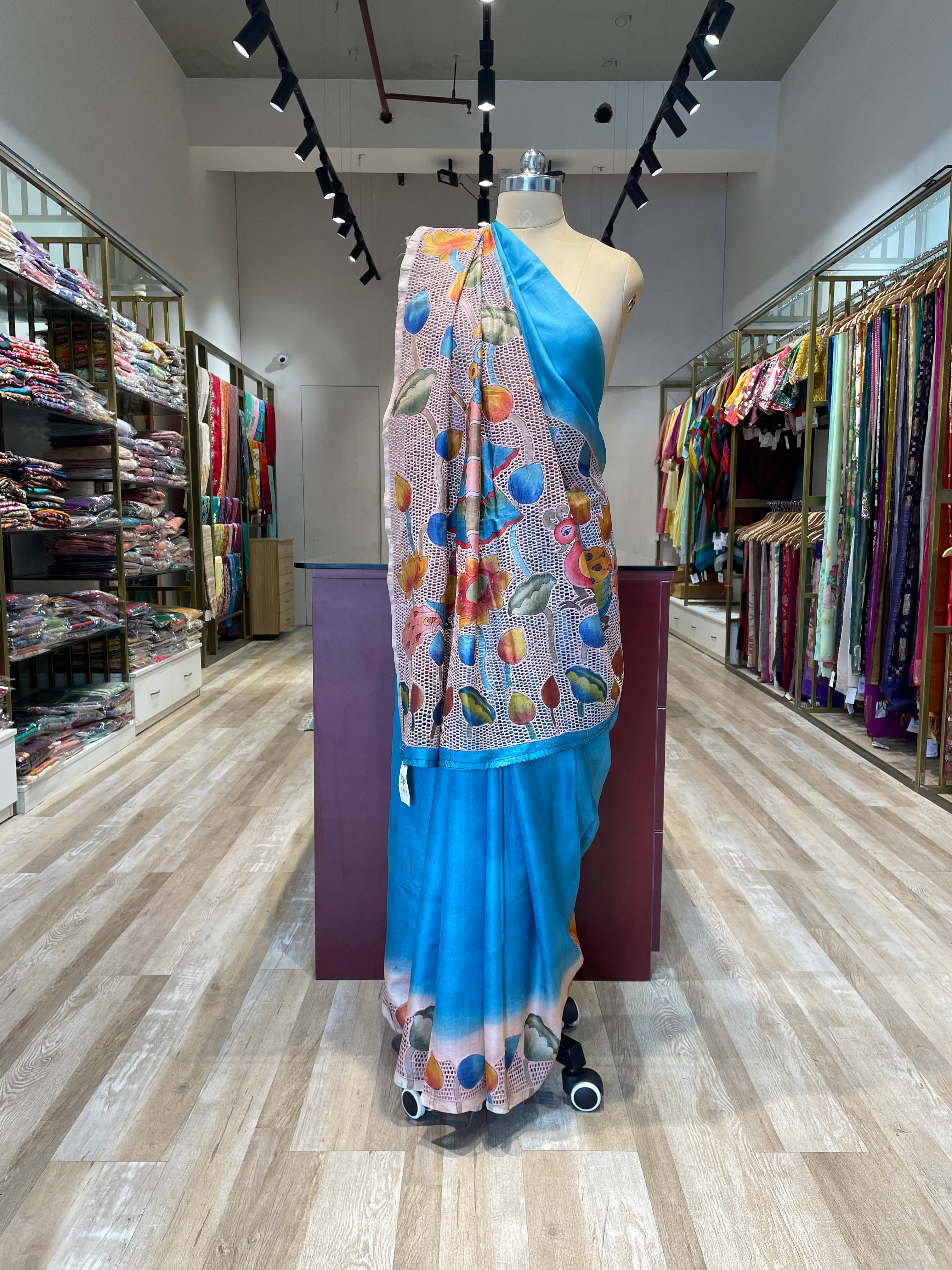 Pure tussar pichwai saree (BL)