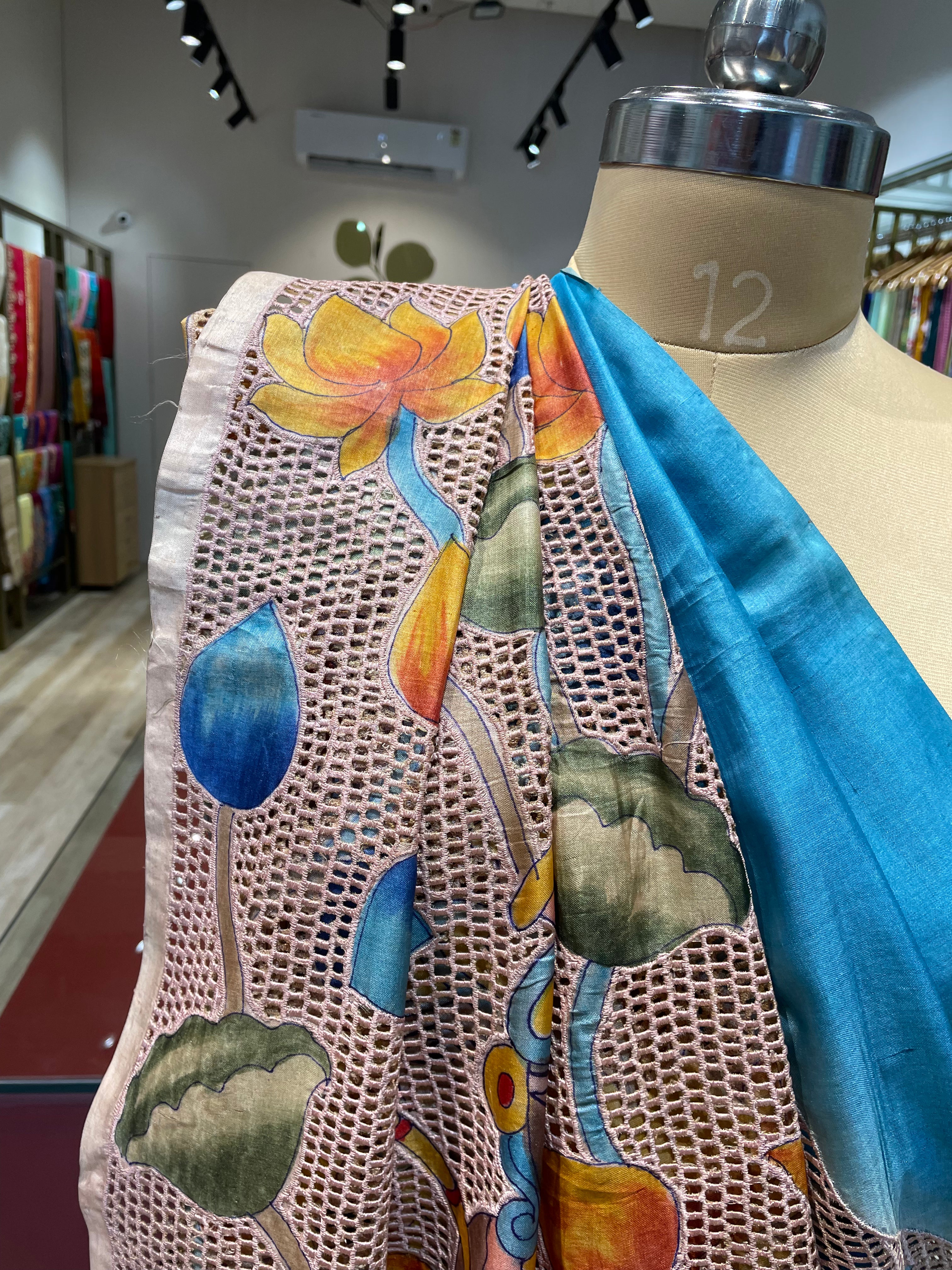 Pure tussar pichwai saree (BL)