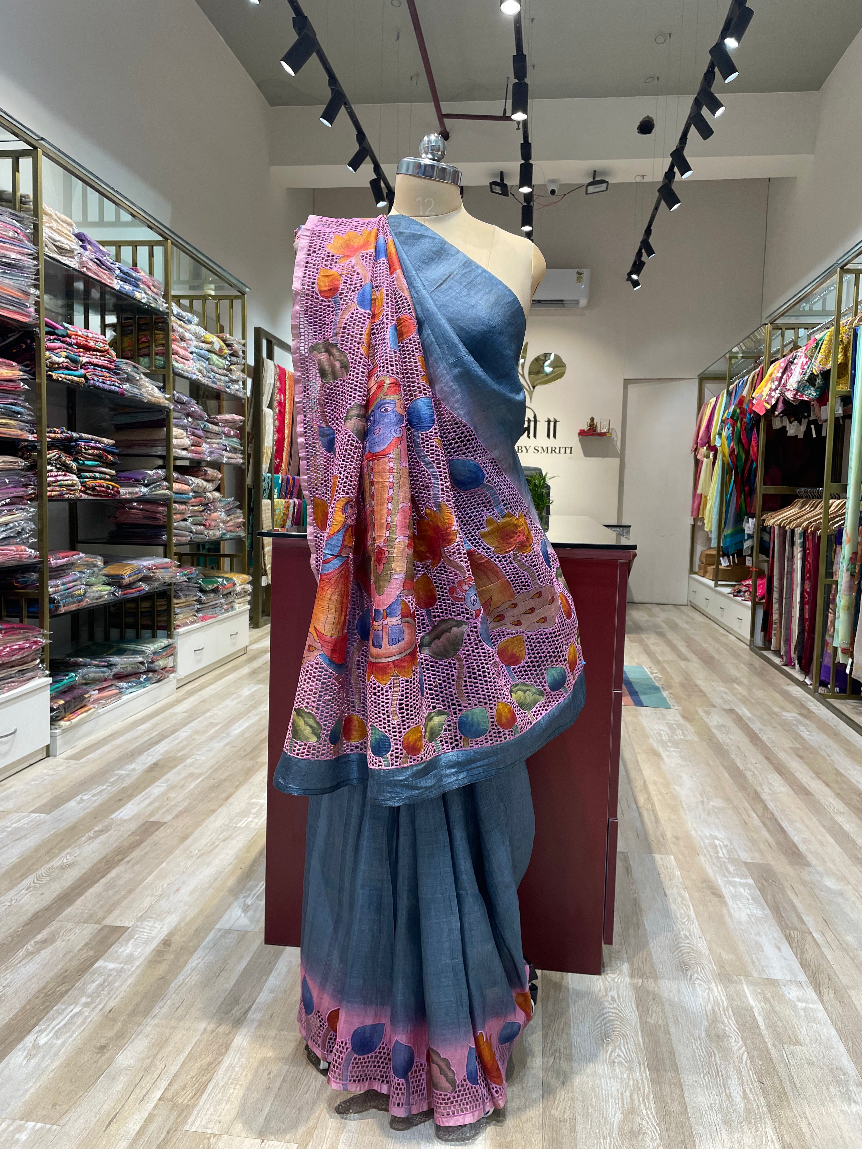 Pure tussar pichwai saree (BP)
