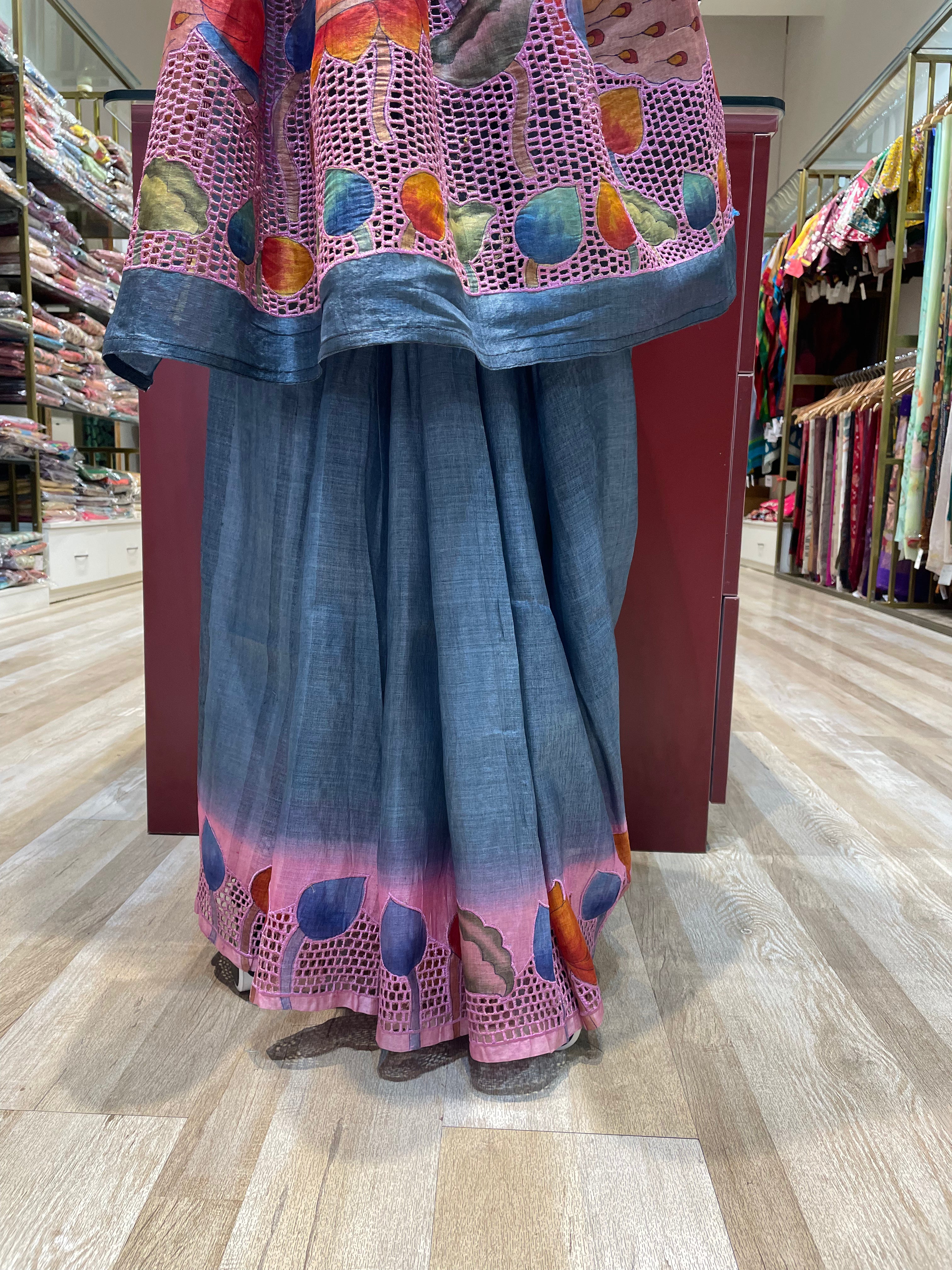 Pure tussar pichwai saree (BP)