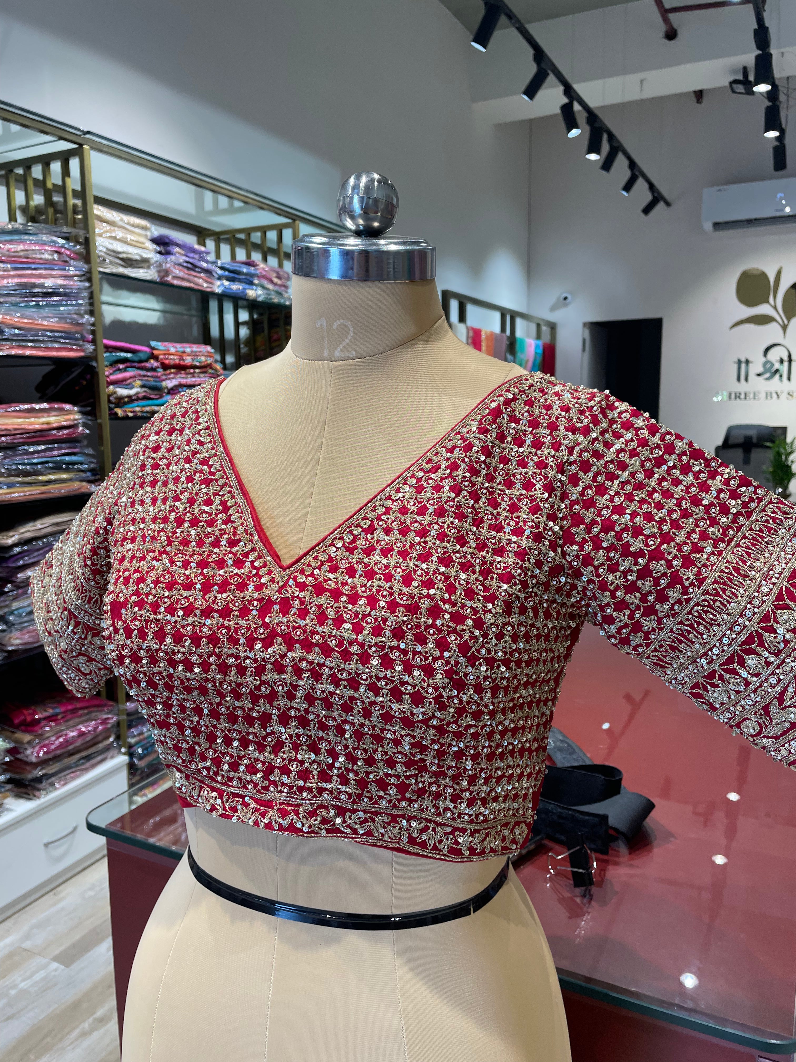 Pure silk zardosi work blouse  (RG)