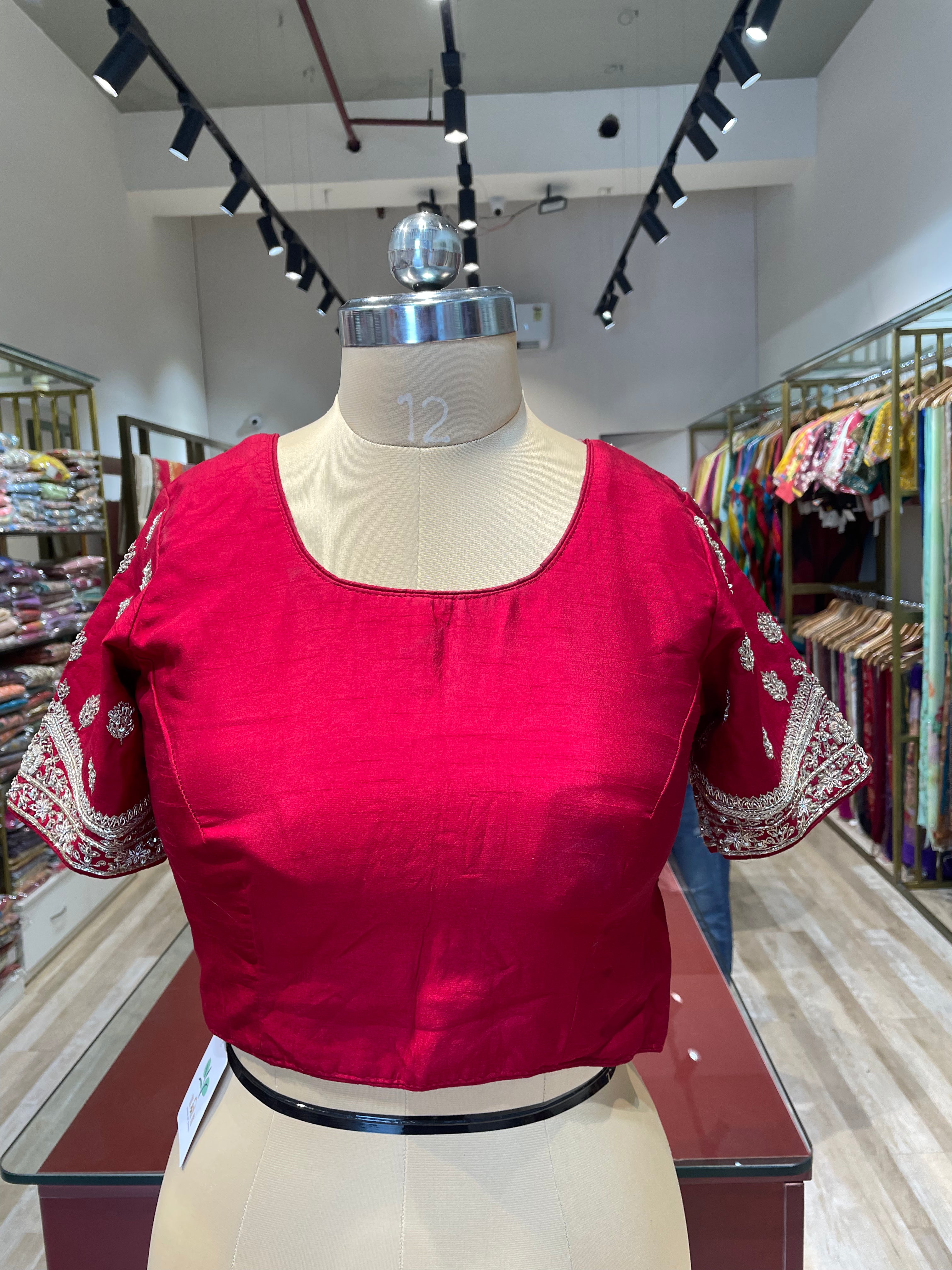 Pure silk zardosi work blouse  (RE)