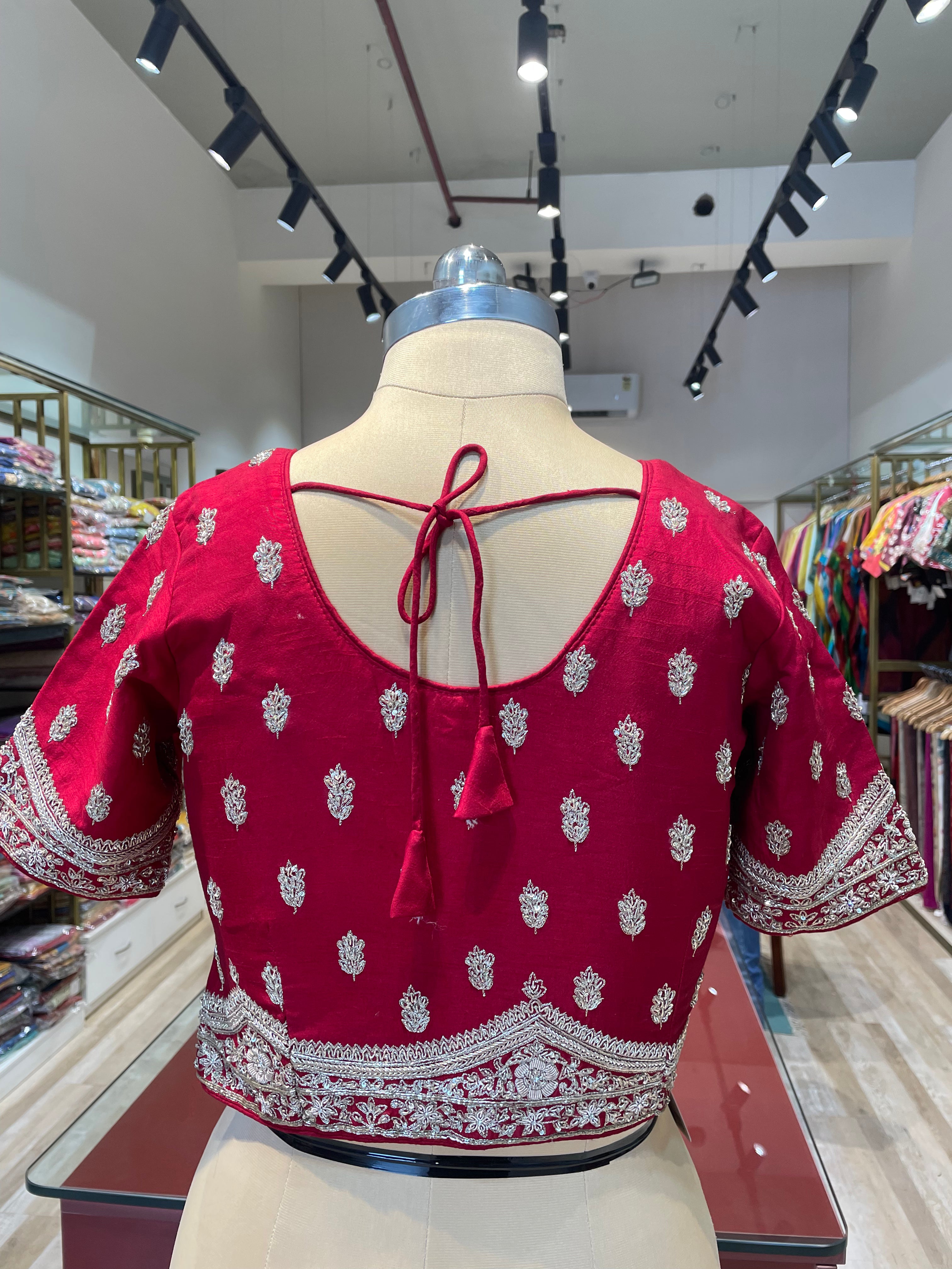 Pure silk zardosi work blouse  (RE)