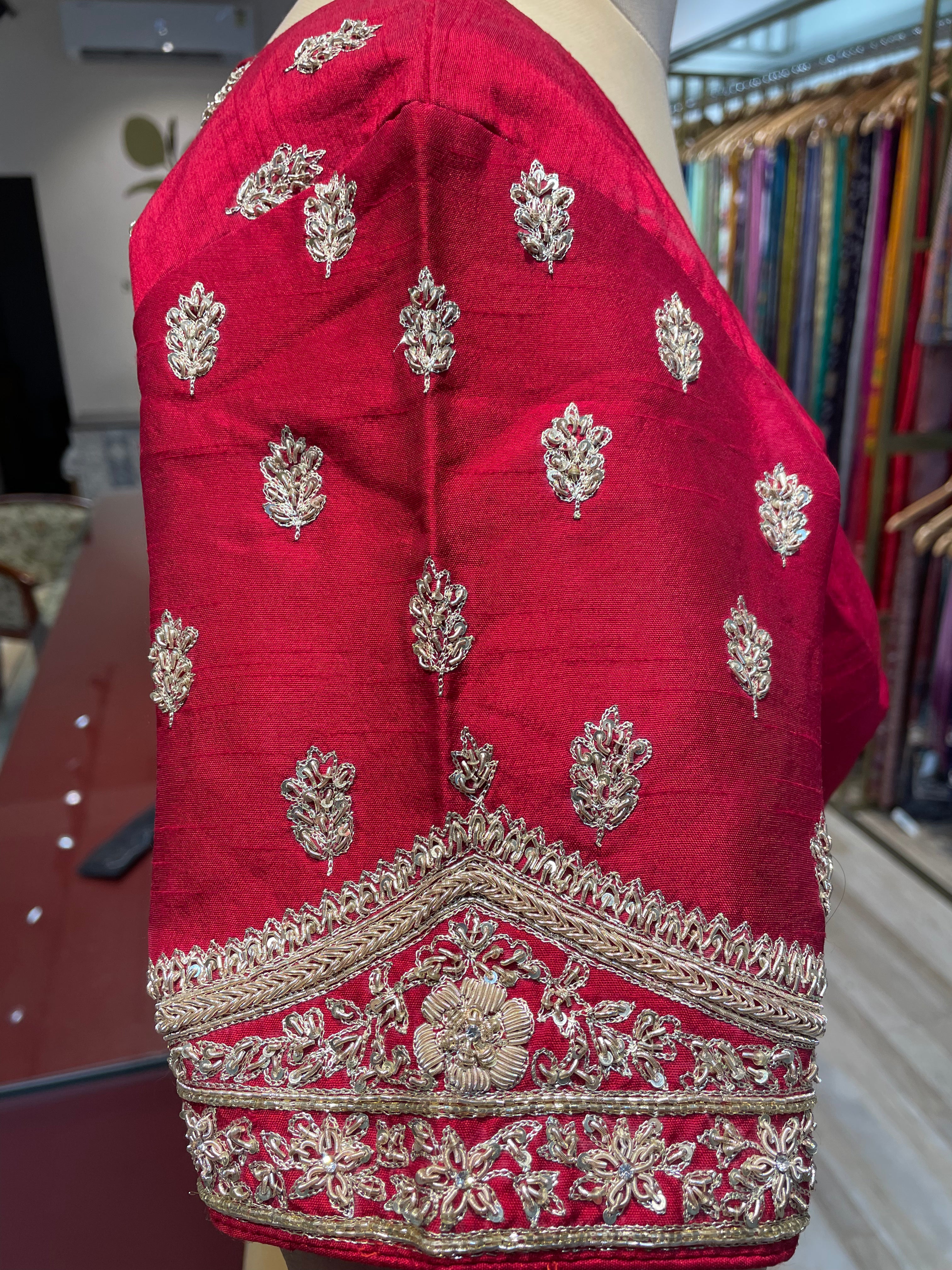 Pure silk zardosi work blouse  (RE)