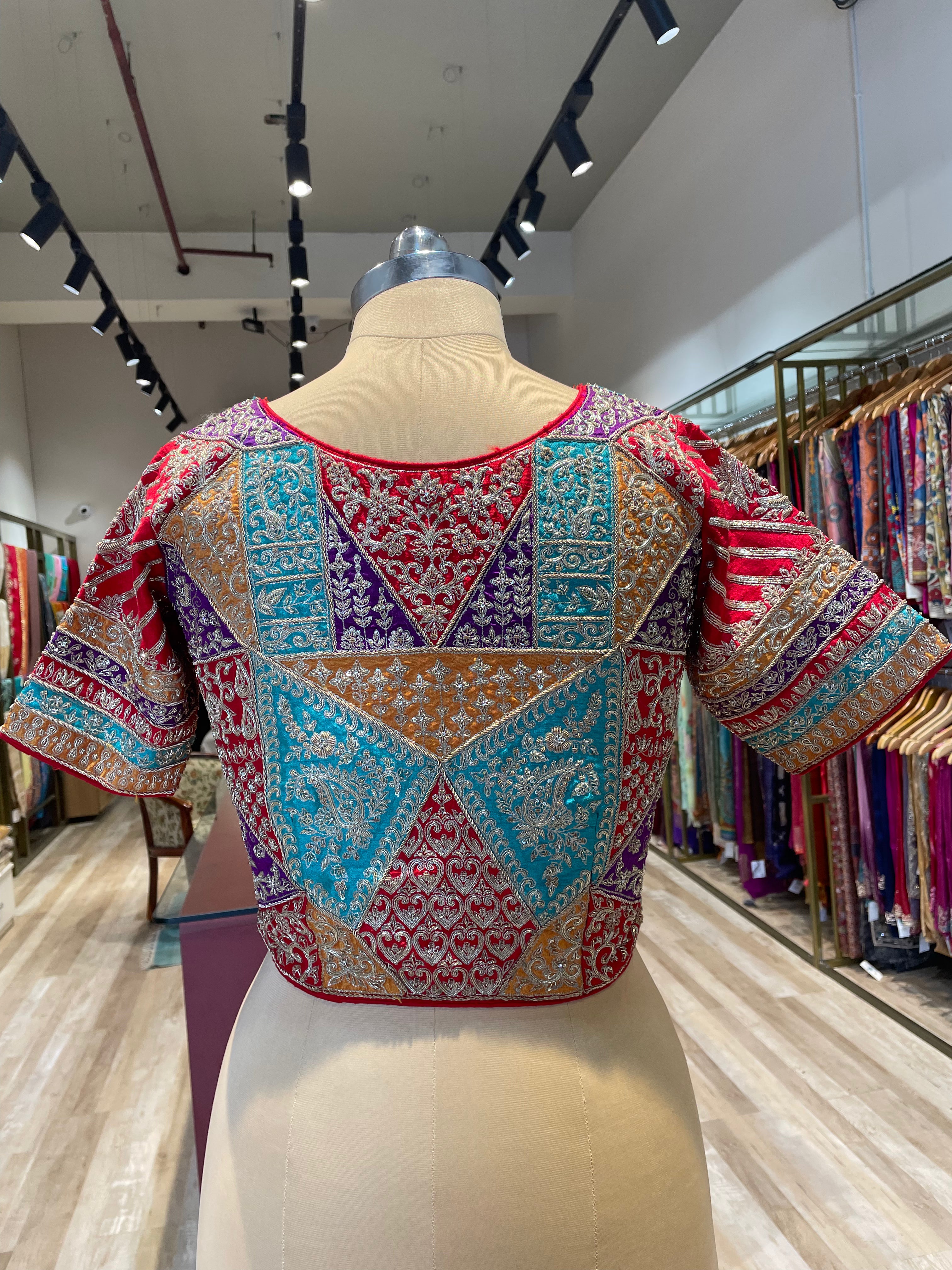 Pure silk zardosi work blouse  (RR)