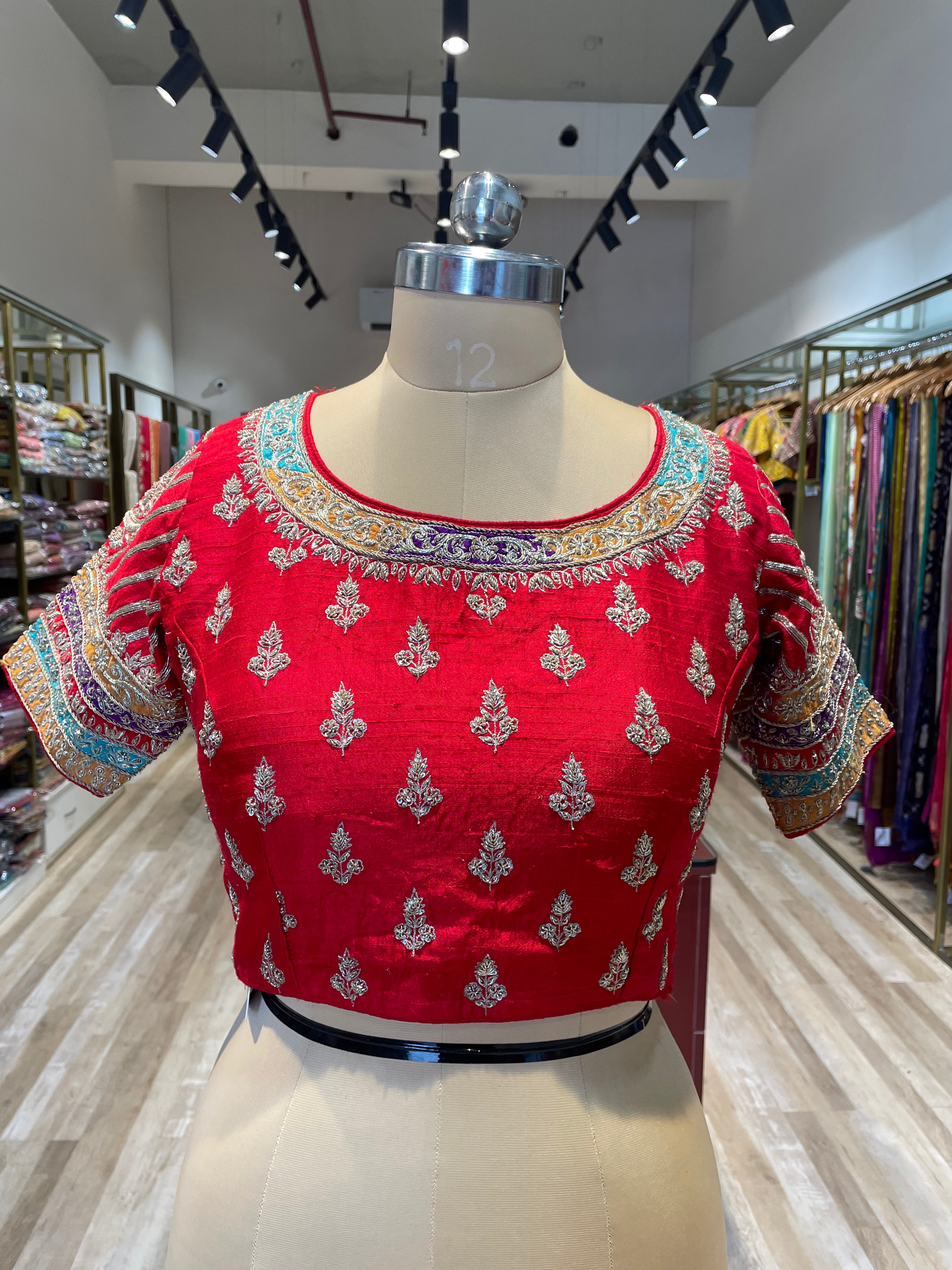 Pure silk zardosi work blouse  (RS)