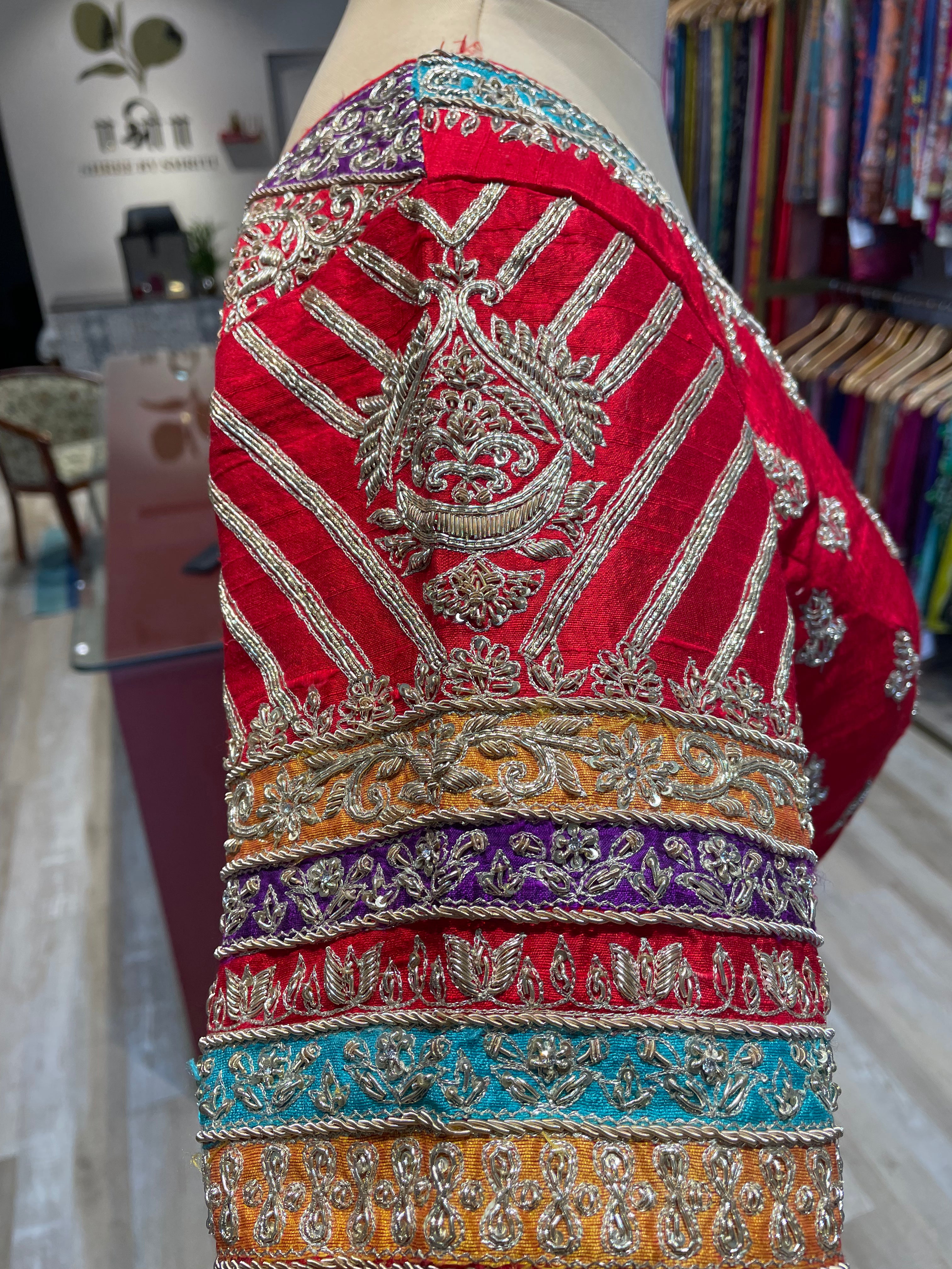 Pure silk zardosi work blouse  (RR)