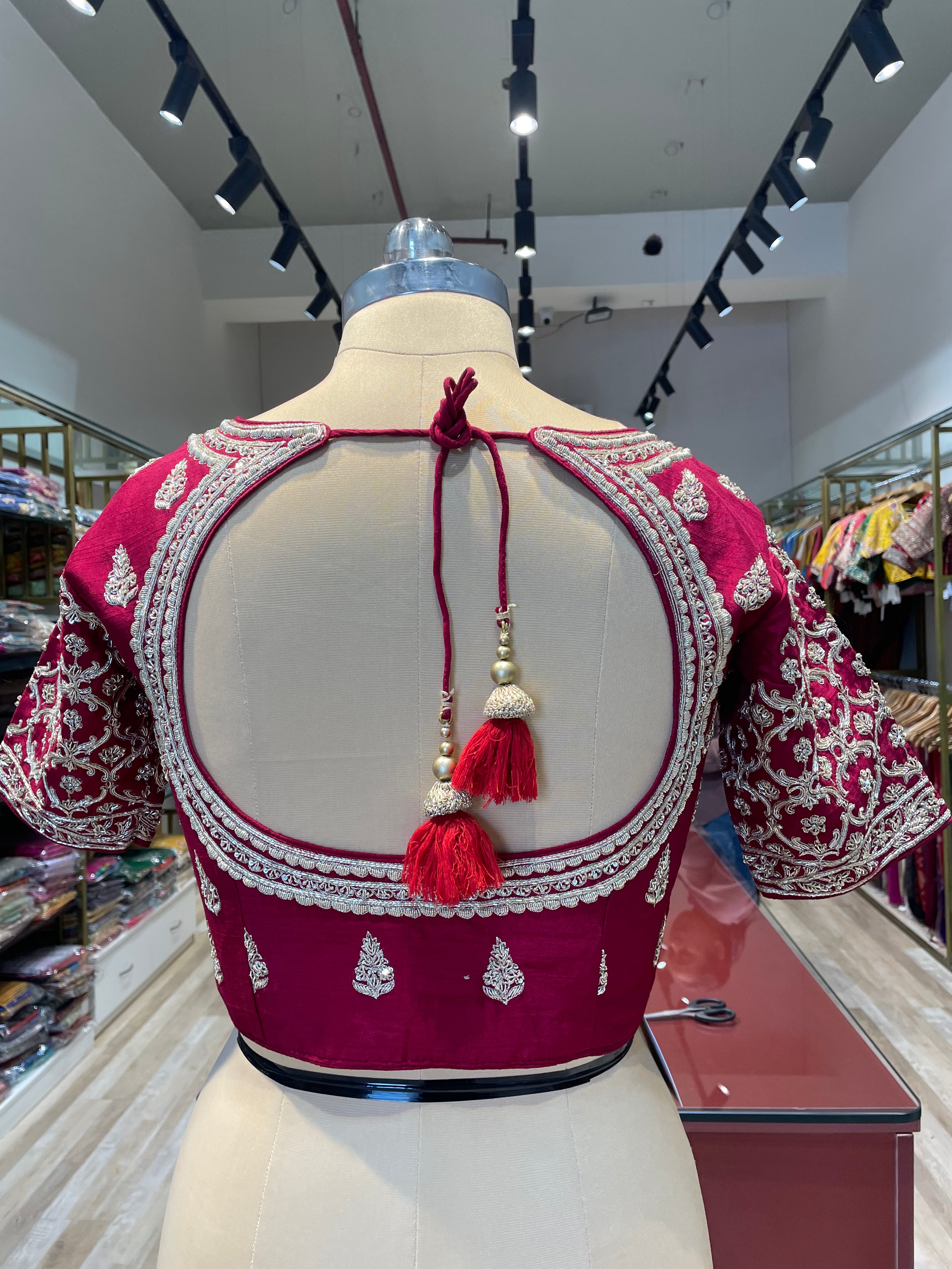 Pure silk zardosi work blouse  (R5)