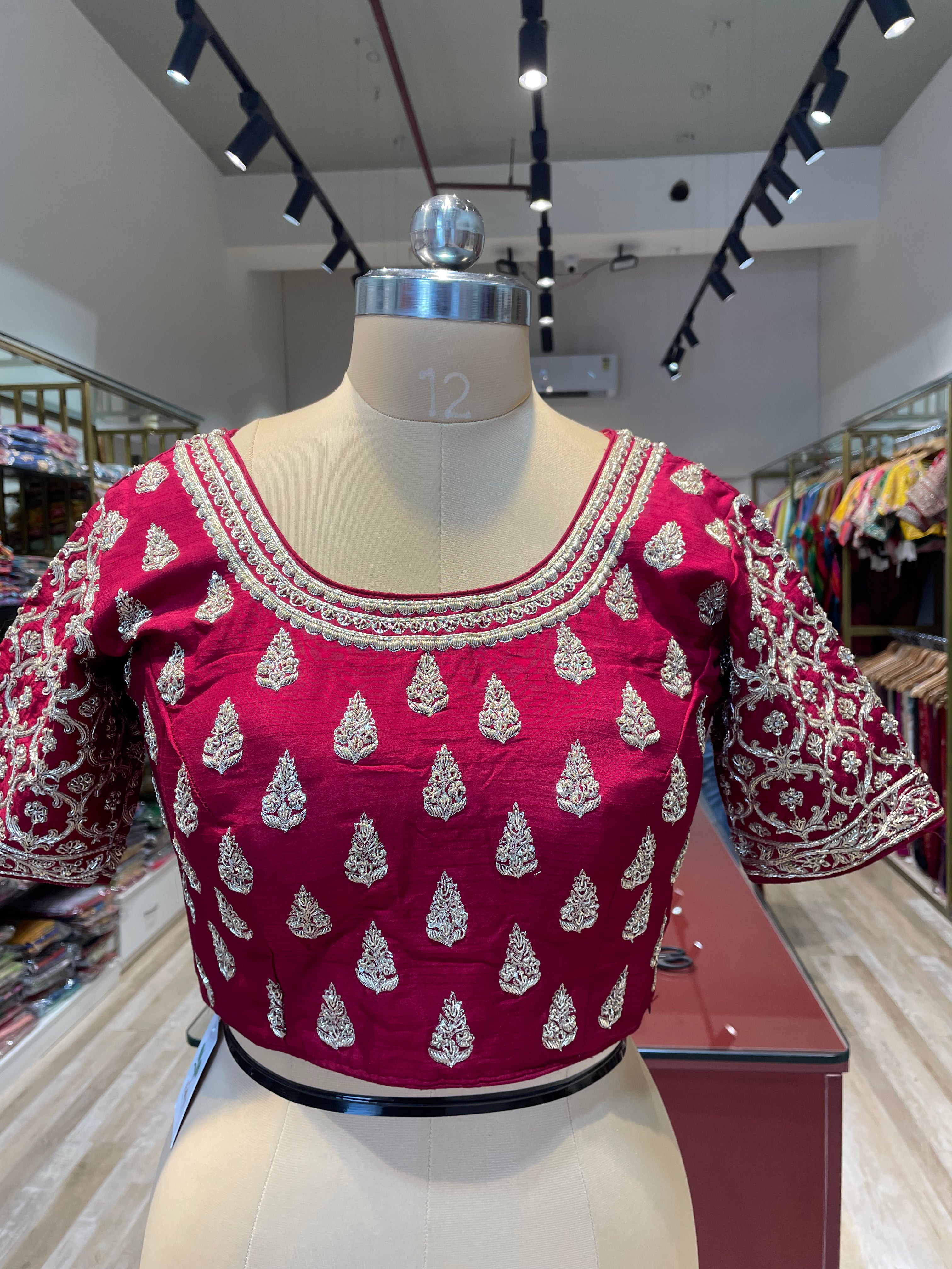 Pure silk zardosi work blouse  (R5)