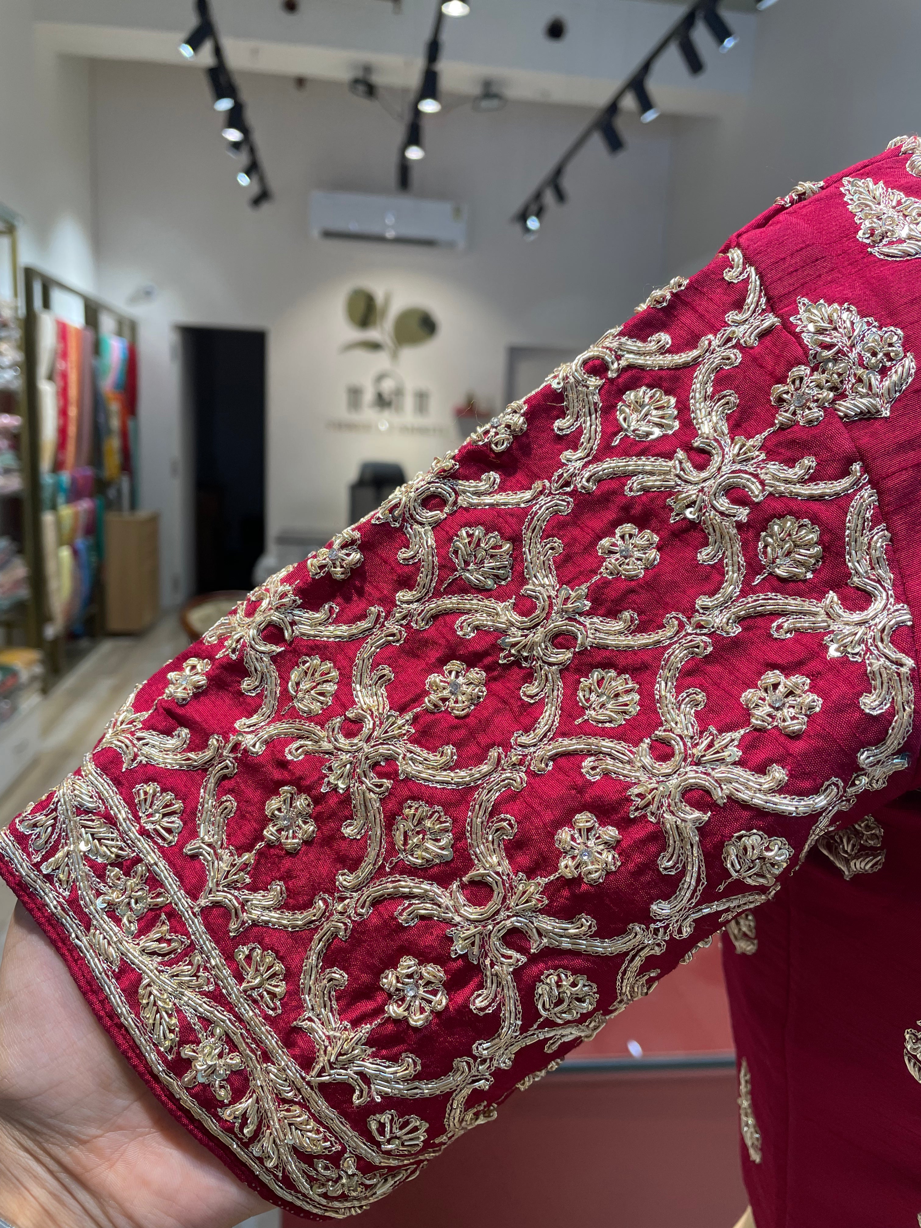 Pure silk zardosi work blouse  (R5)