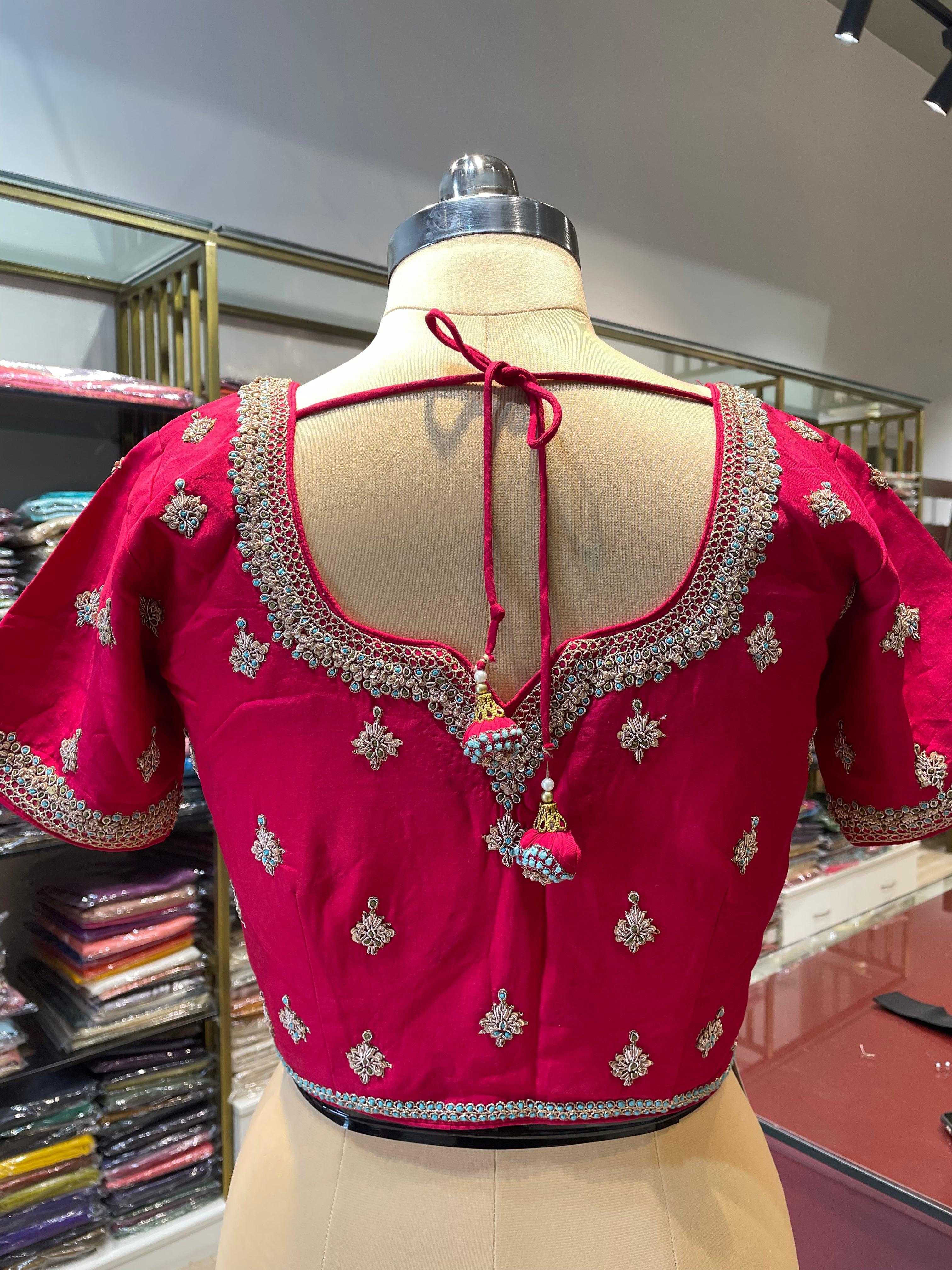 Pure silk zardosi work blouse (R6)