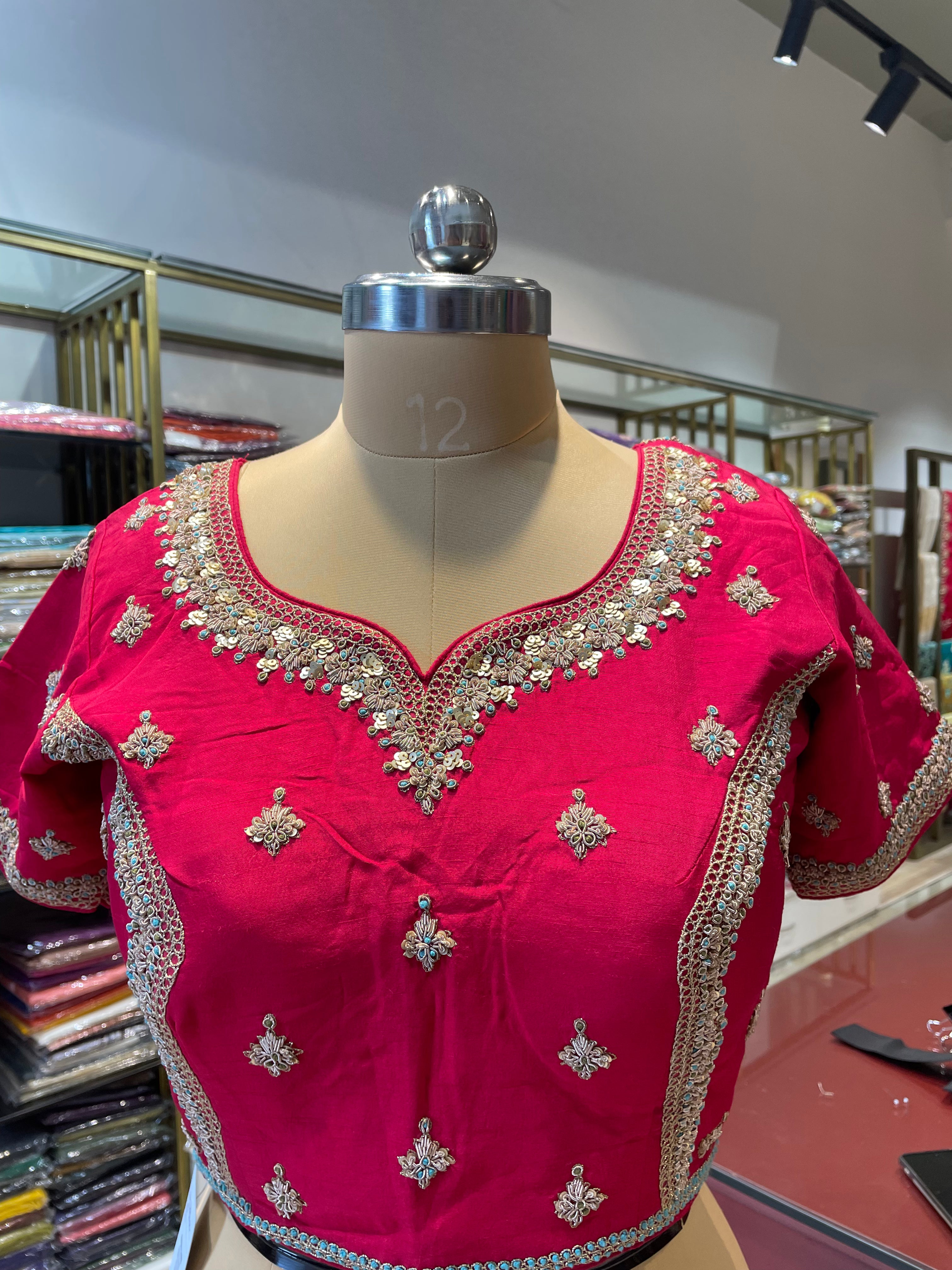 Pure silk zardosi work blouse (R6)