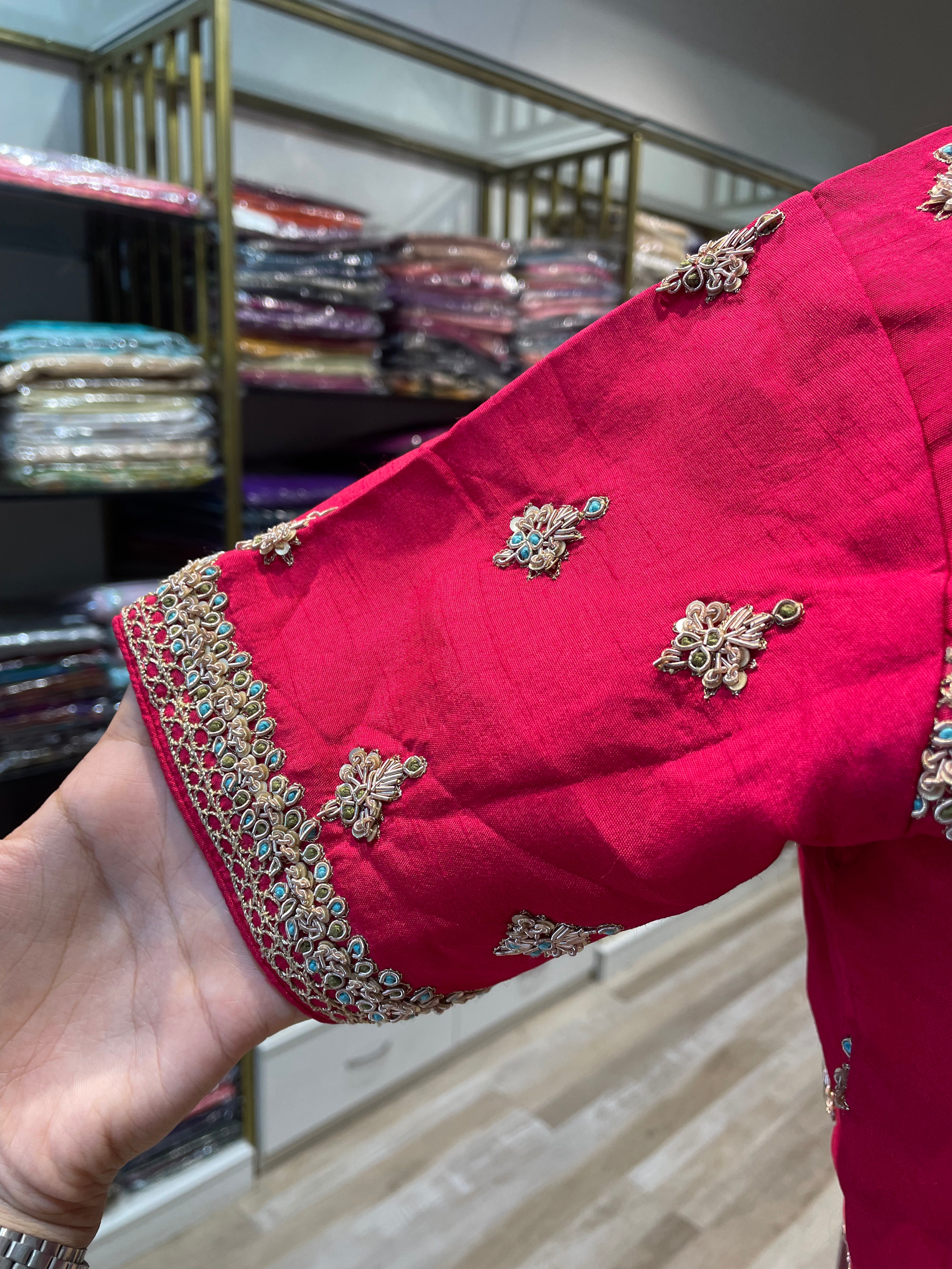 Pure silk zardosi work blouse (R6)