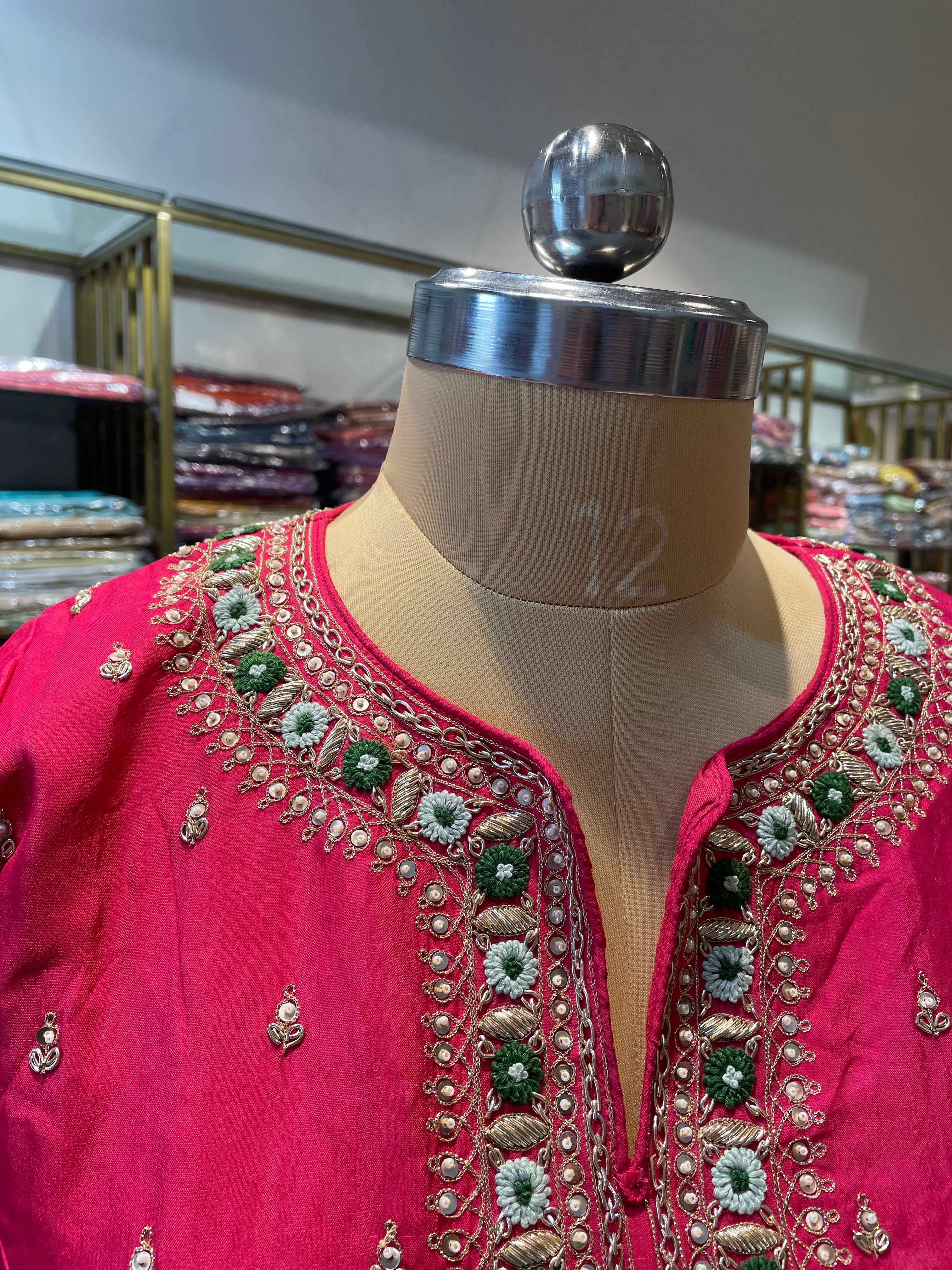 Pure silk zardosi work blouse (R7)