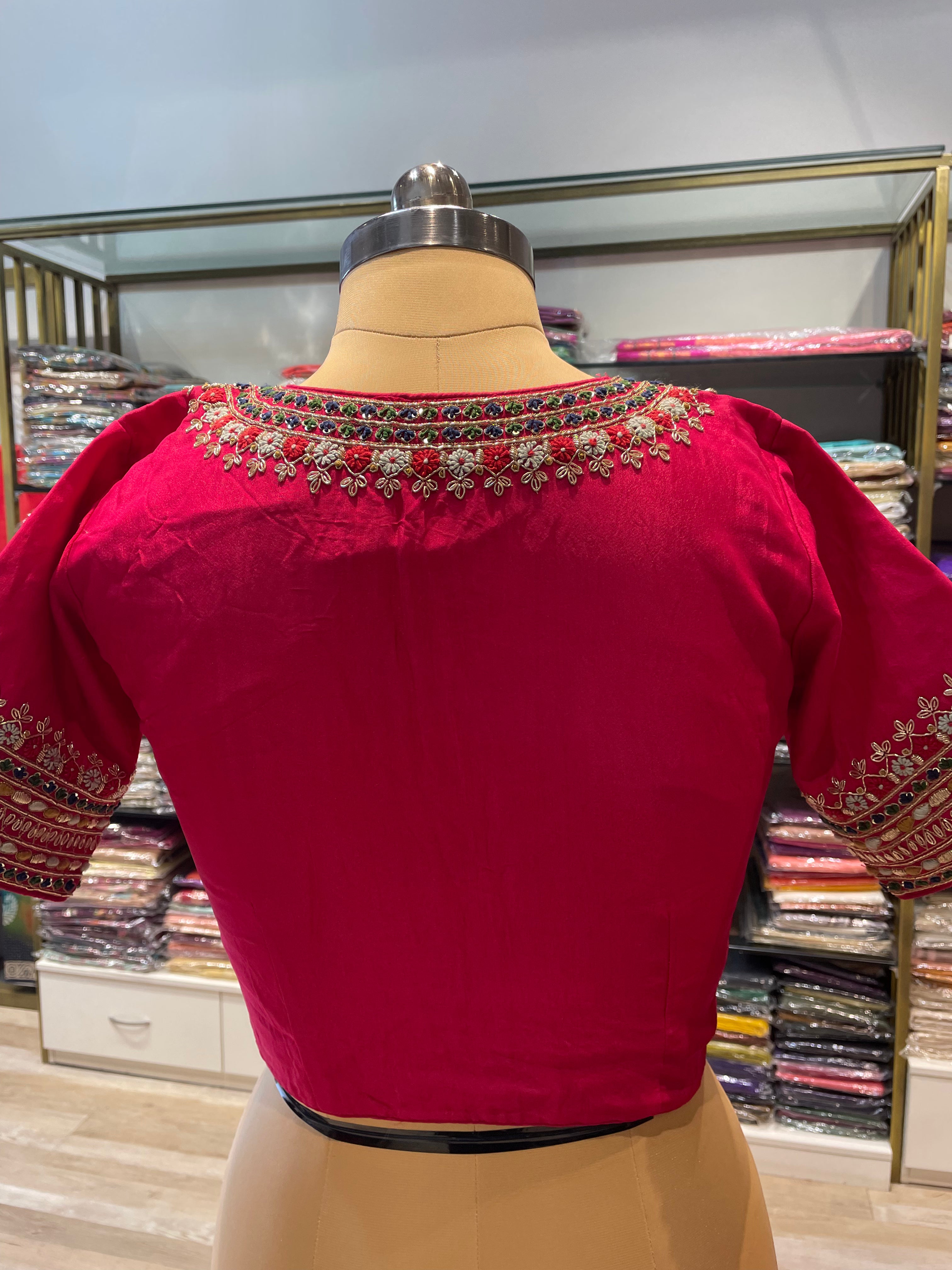 Pure silk zardosi work blouse (R8)