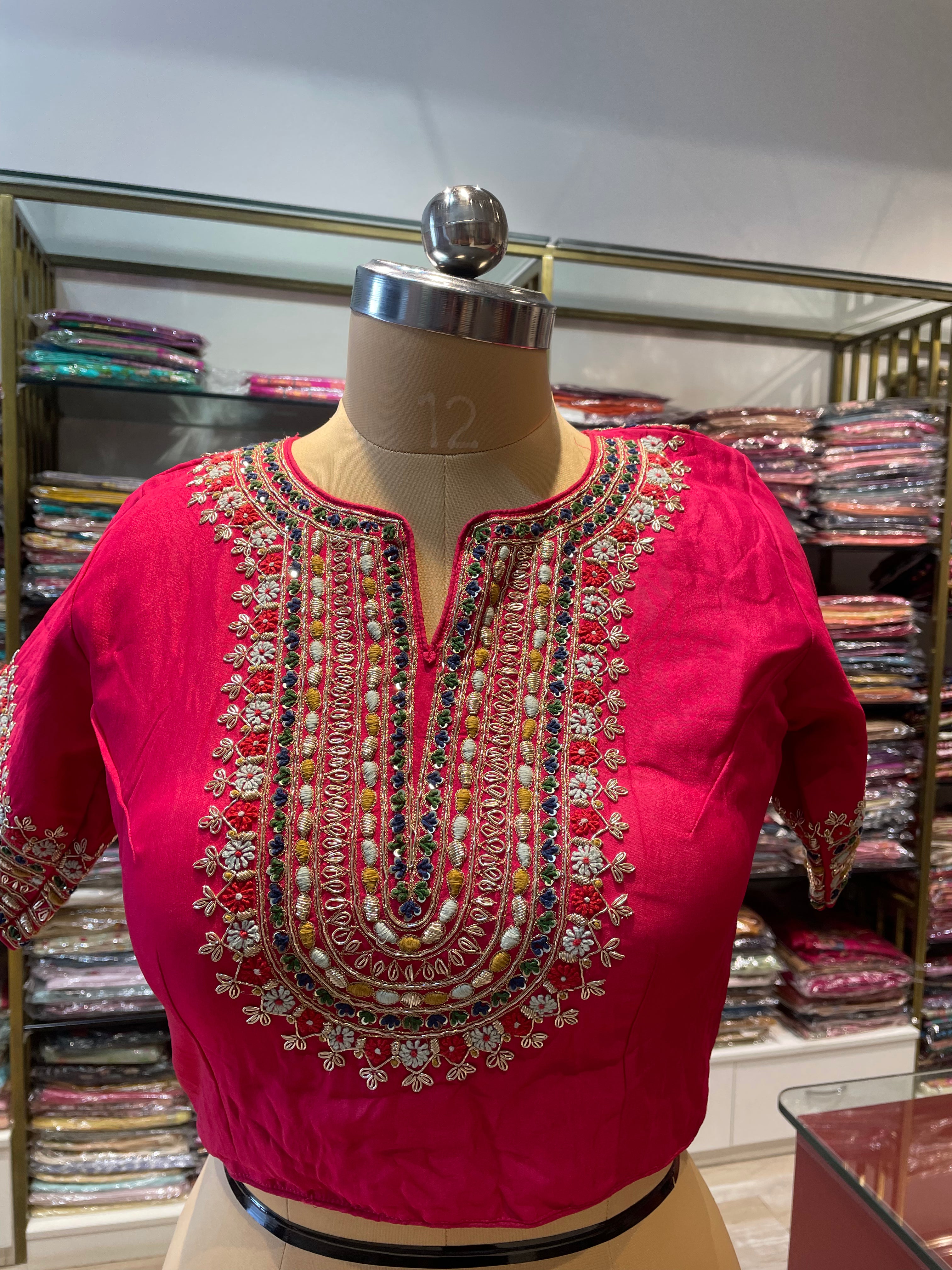 Pure silk zardosi work blouse (R8)