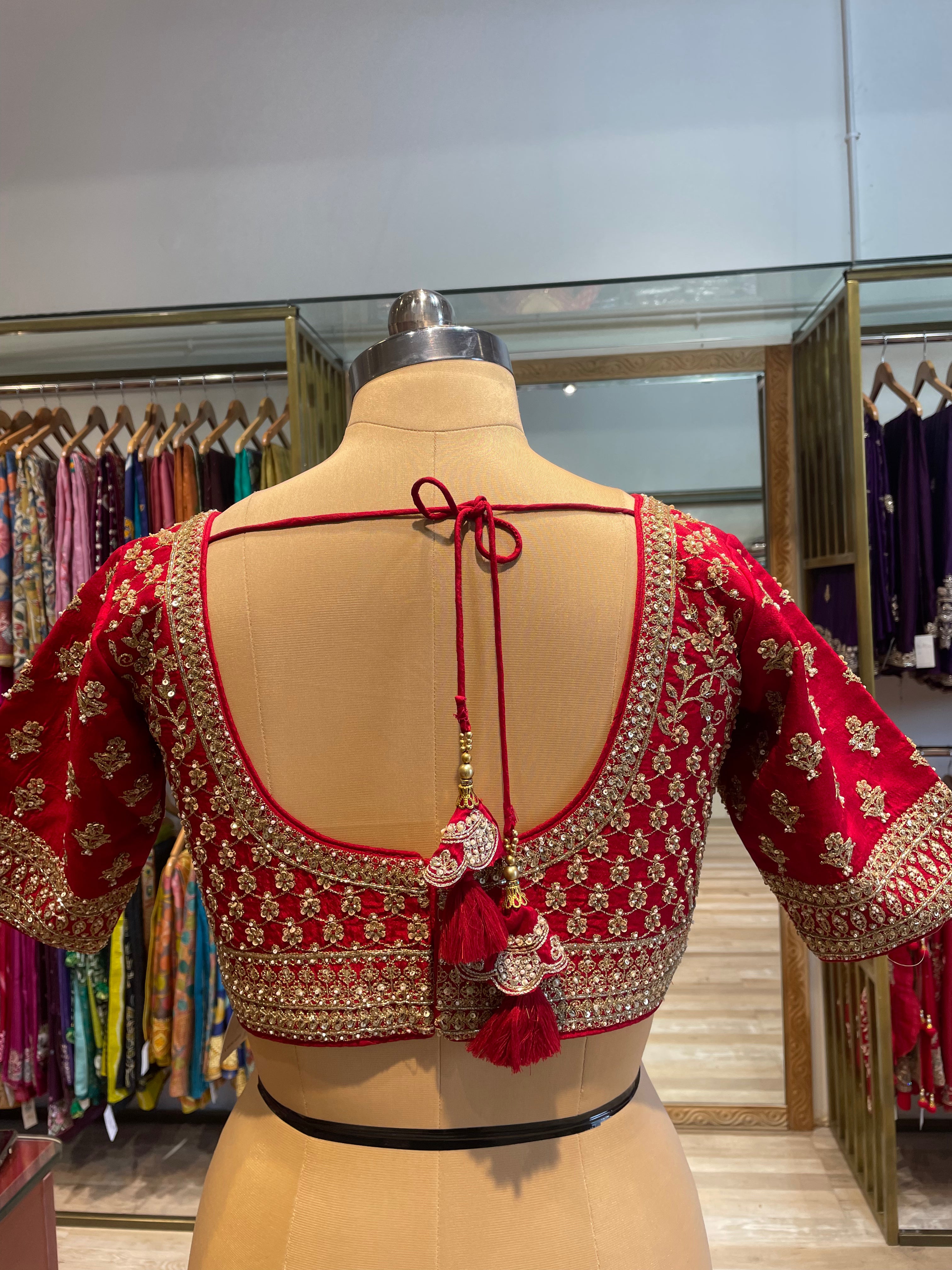 Pure silk zardosi work blouse (R10)