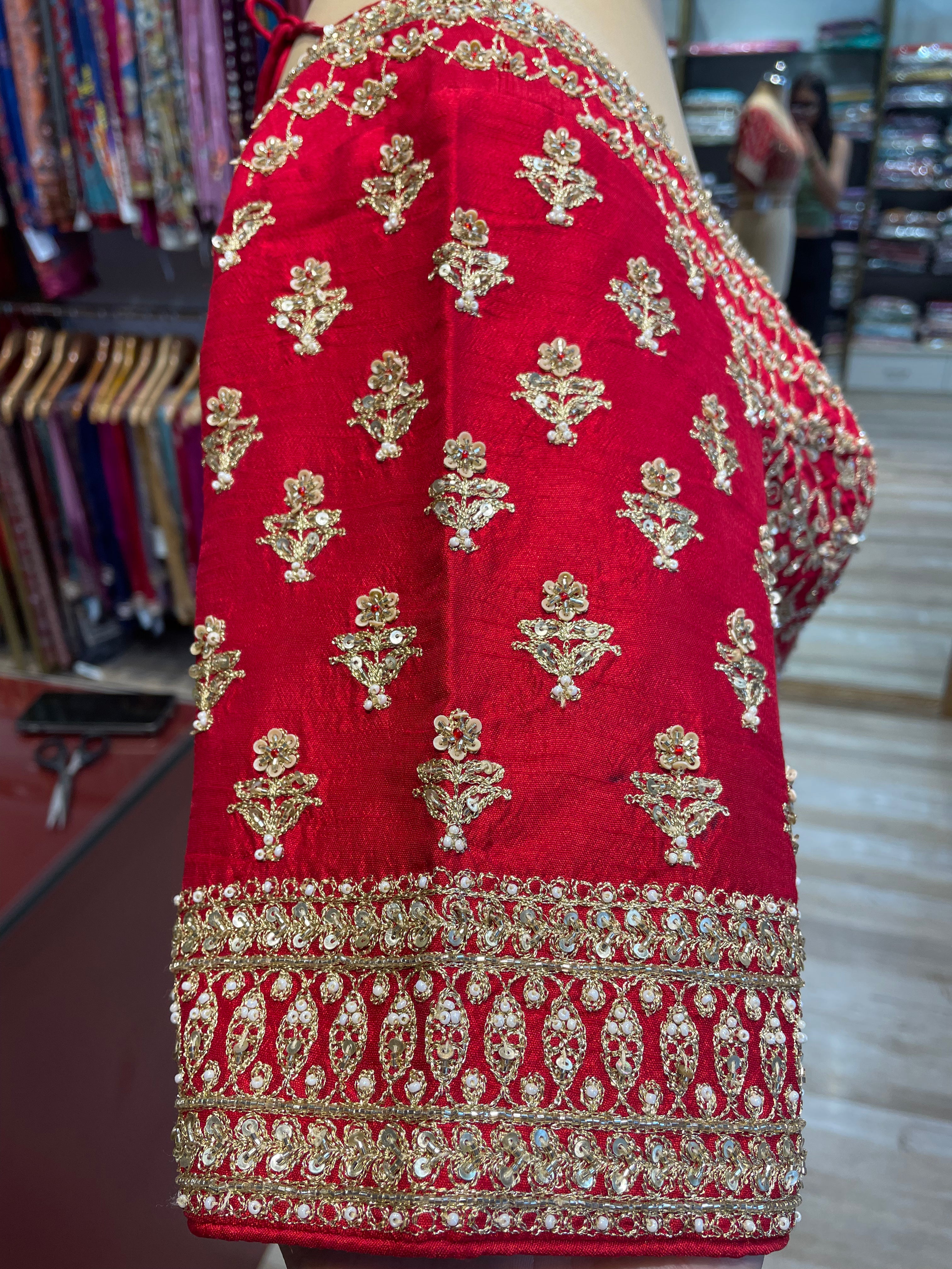 Pure silk zardosi work blouse (R10)