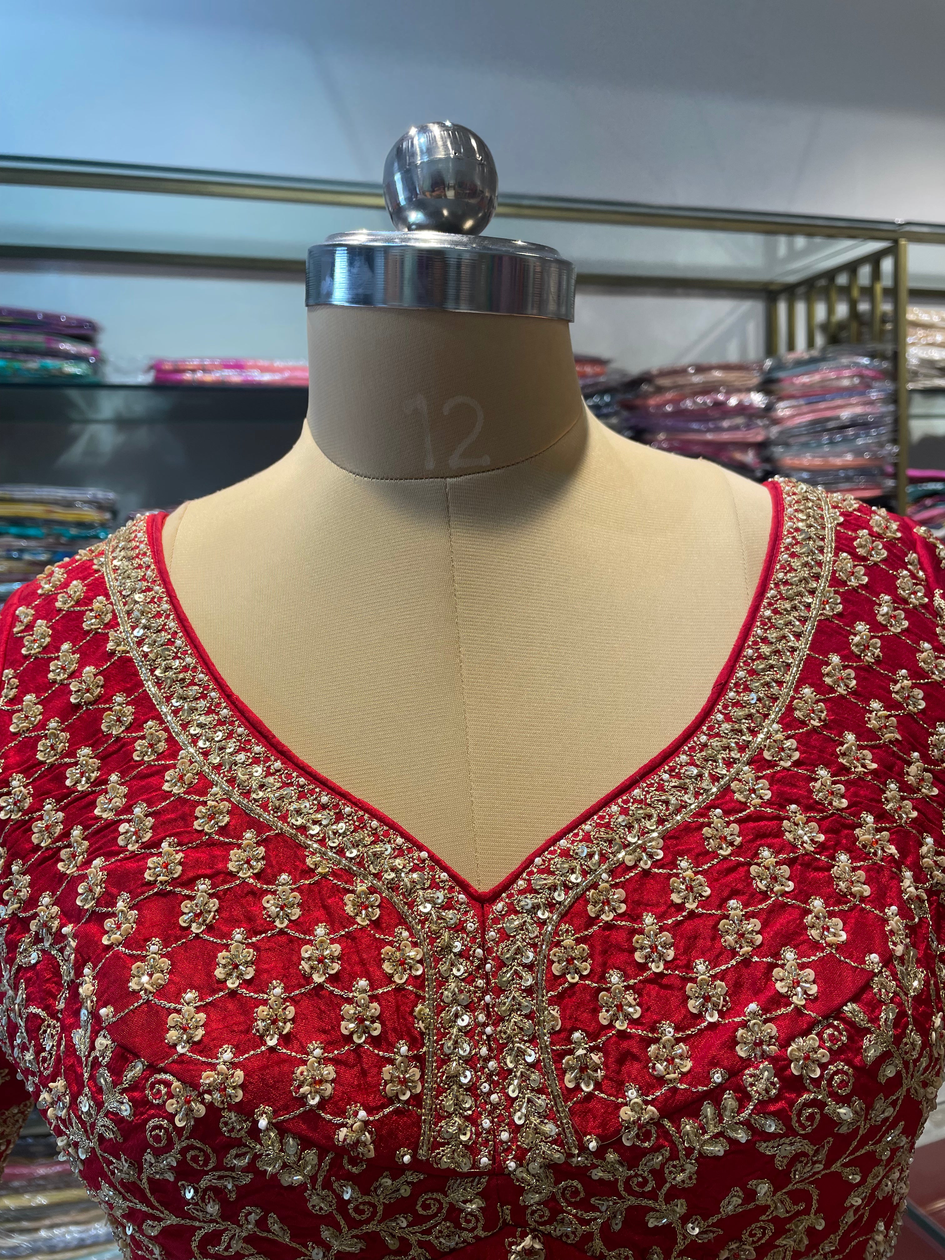 Pure silk zardosi work blouse (R10)