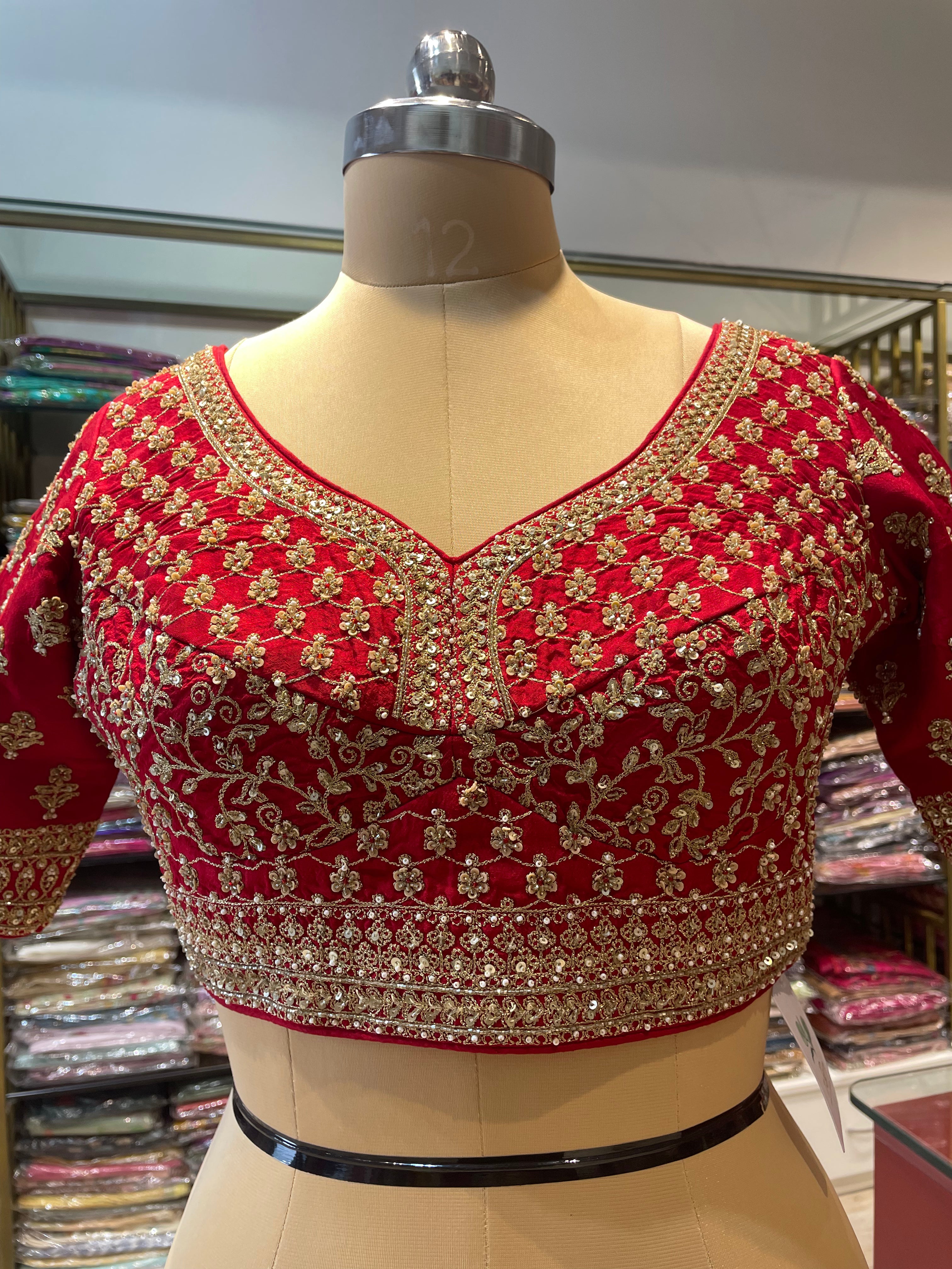 Pure silk zardosi work blouse (R10)