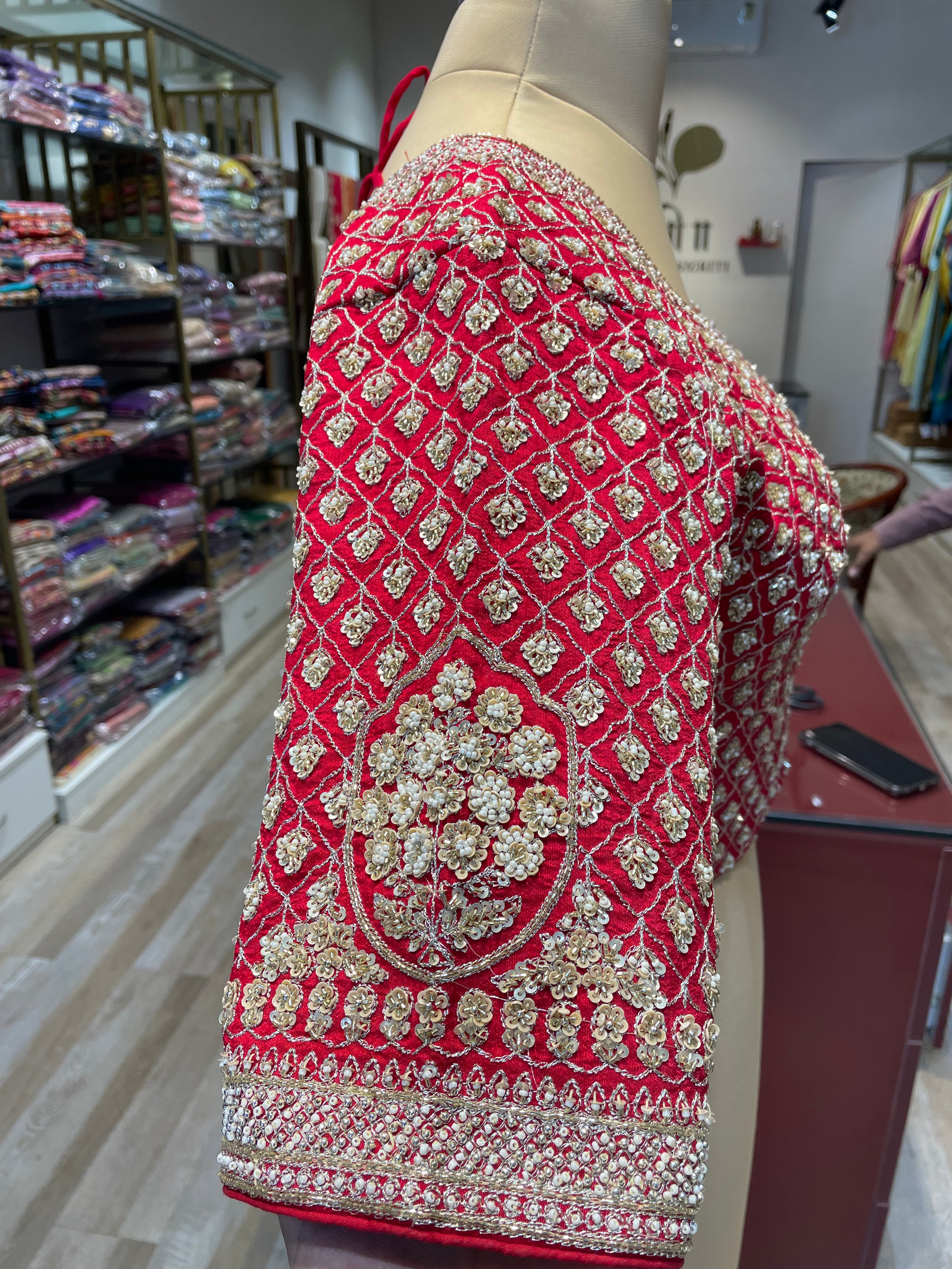 Pure silk zardosi work blouse (R11)