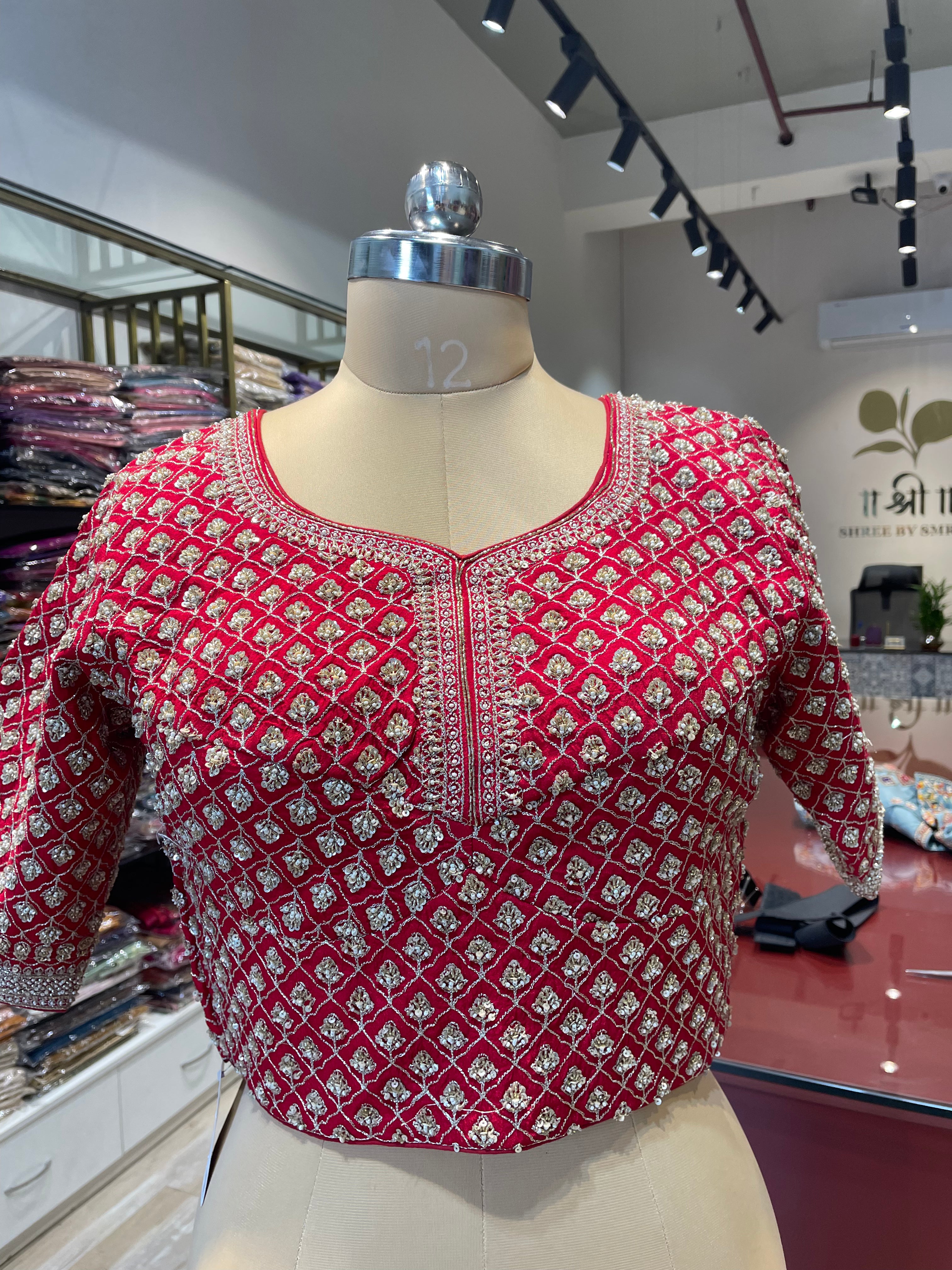 Pure silk zardosi work blouse (R11)