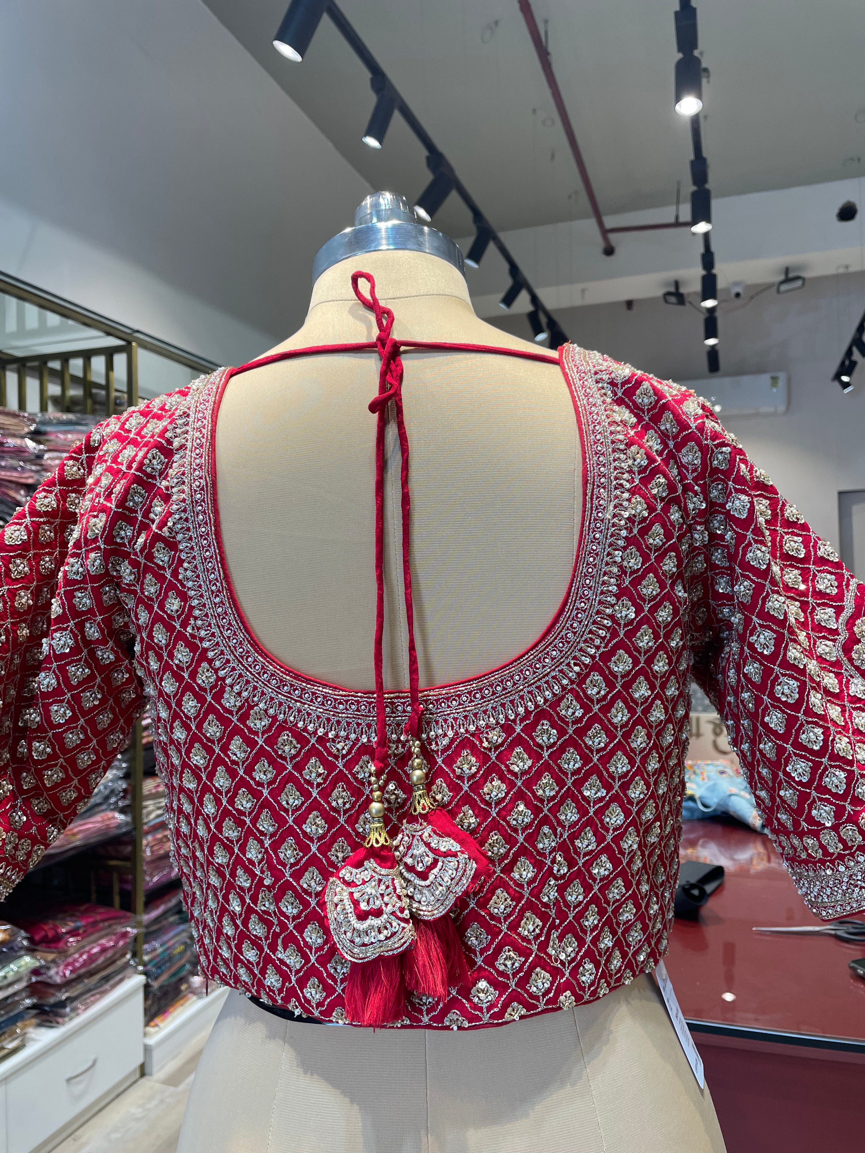 Pure silk zardosi work blouse (R11)