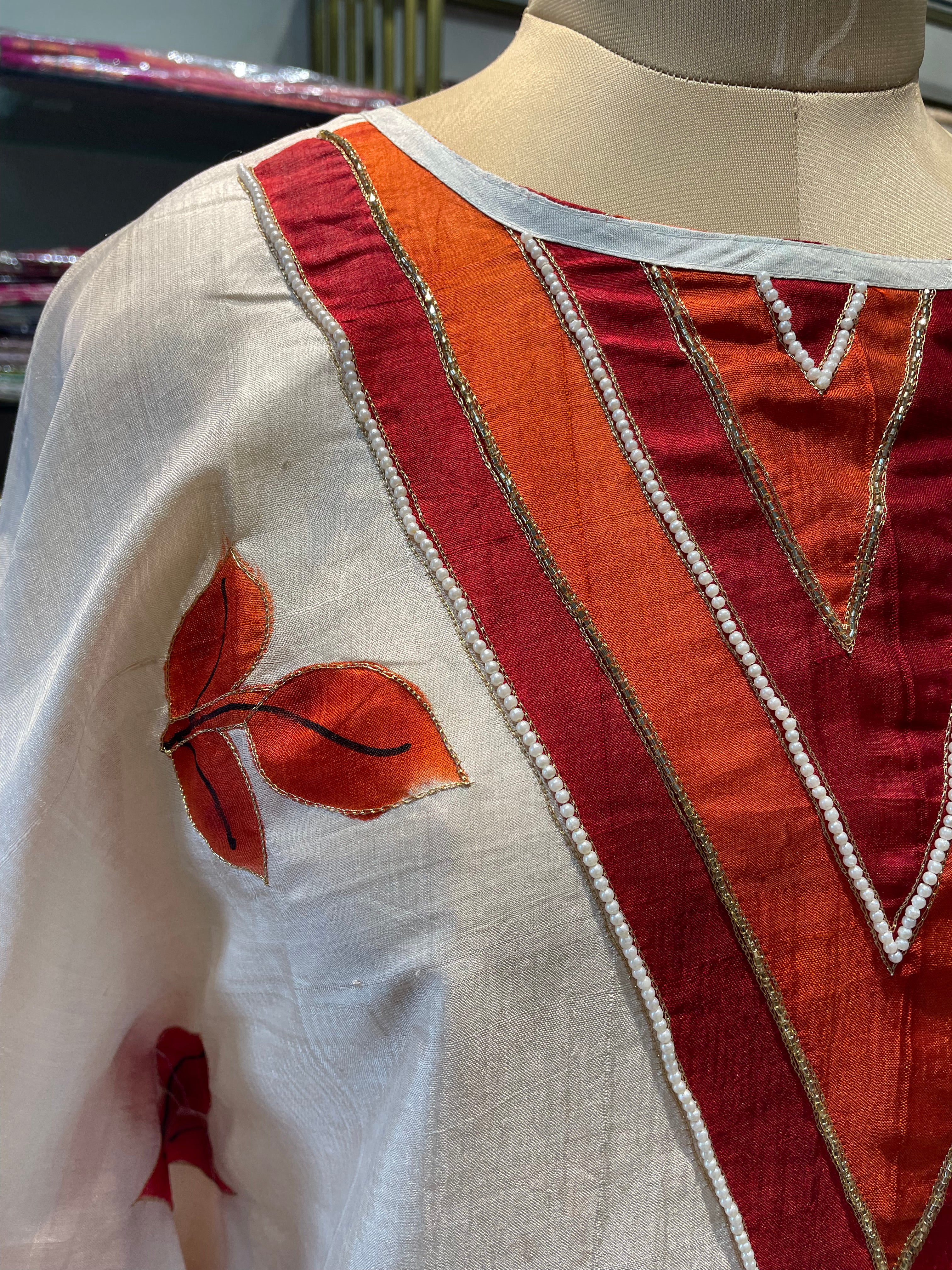 Pure silk Kaftan with handwork (WH)