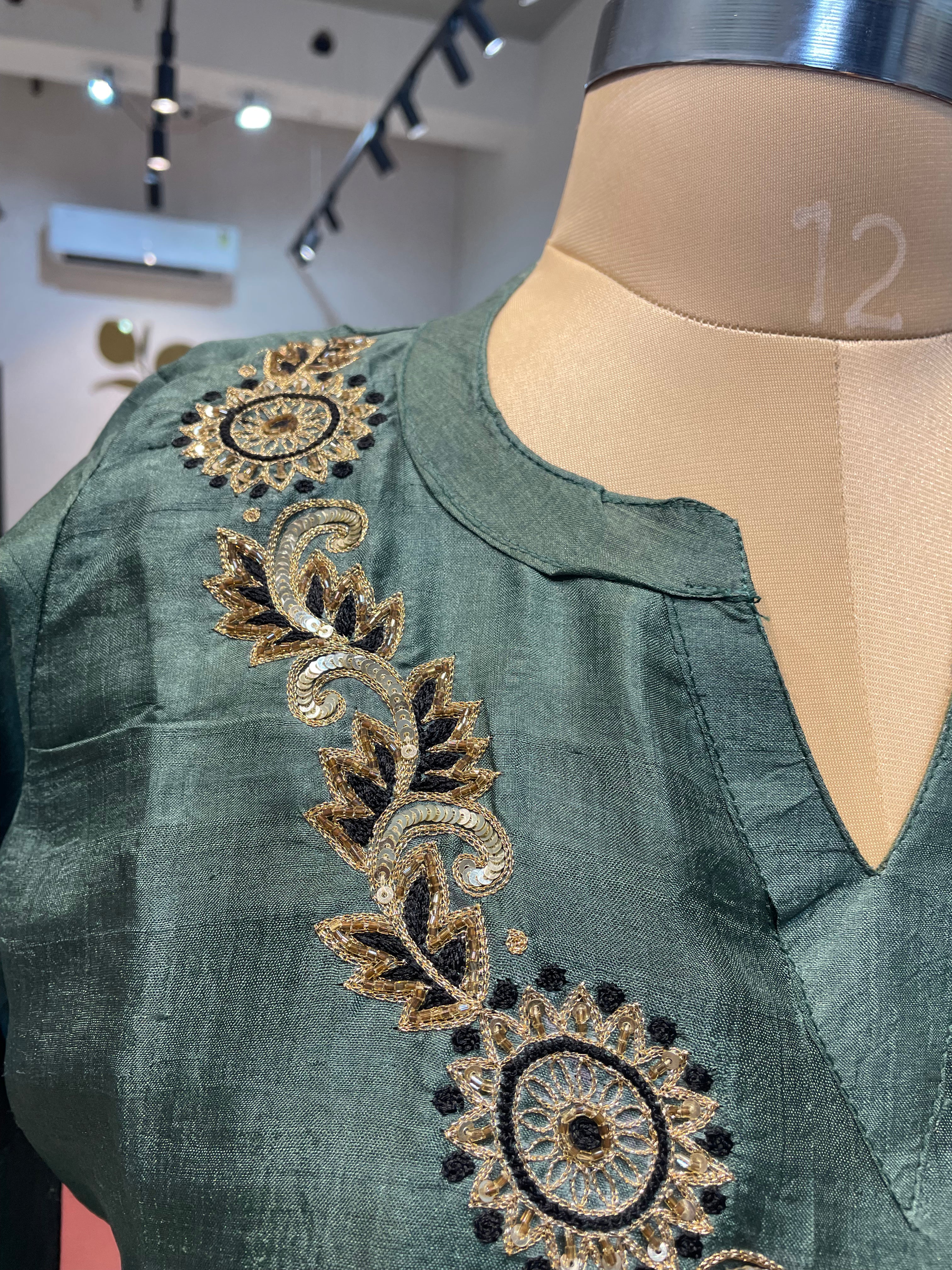 Pure silk long dress with pockets (GC)