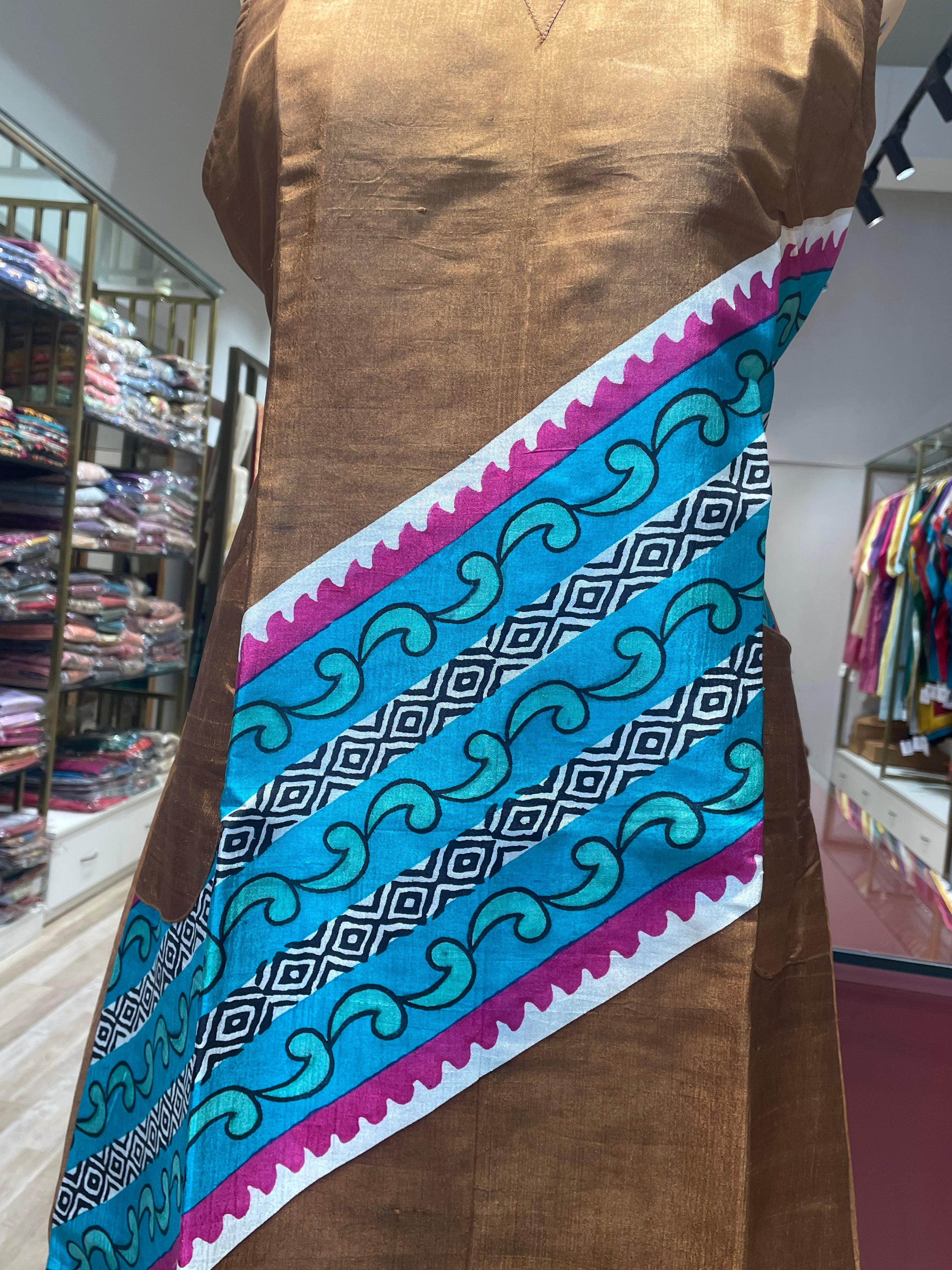 Pure silk long dress with pockets (CO)