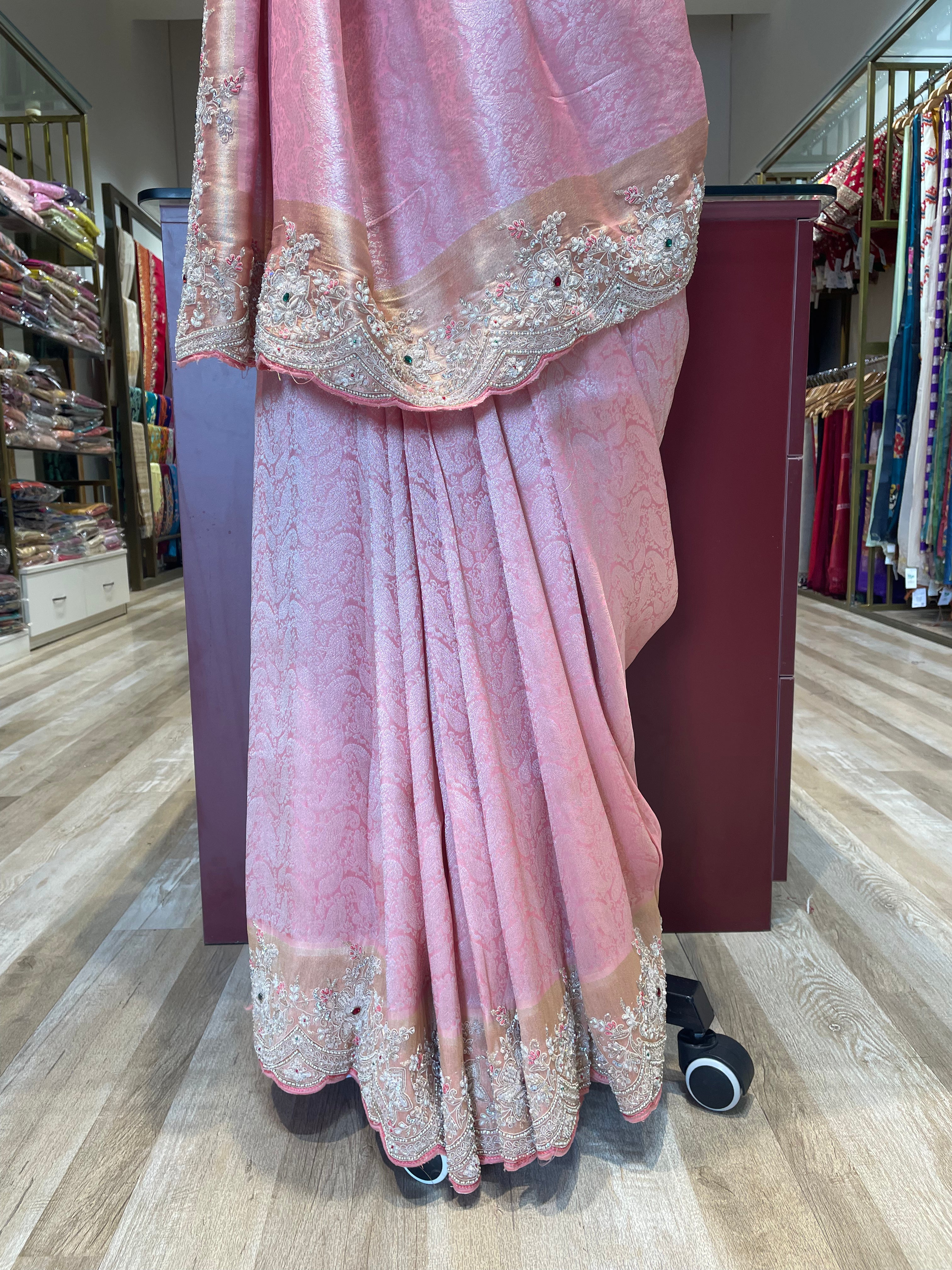 Pure kanjwaram silk with handwork (P1)