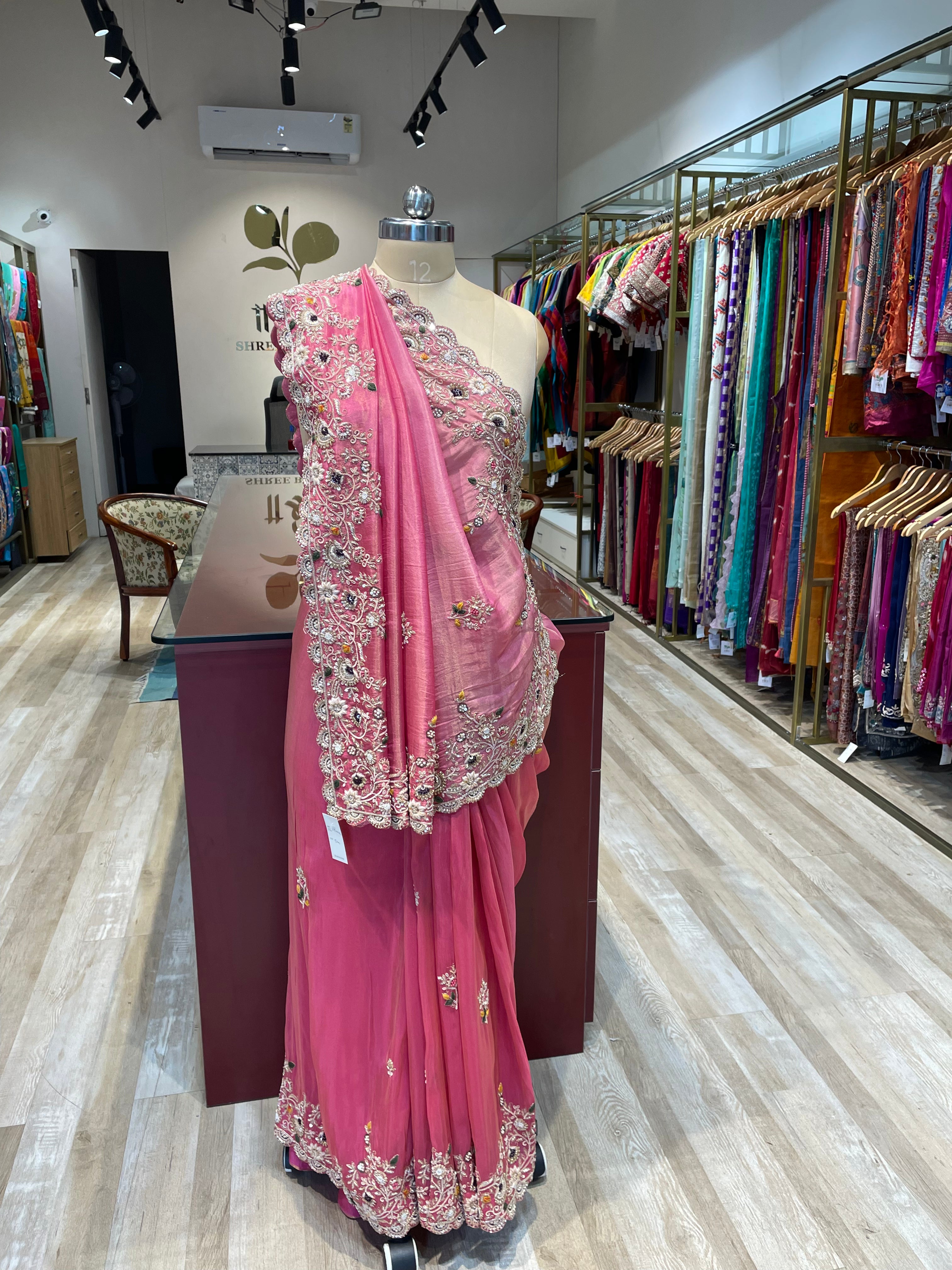 Pure tissue saree with handwork (P2)