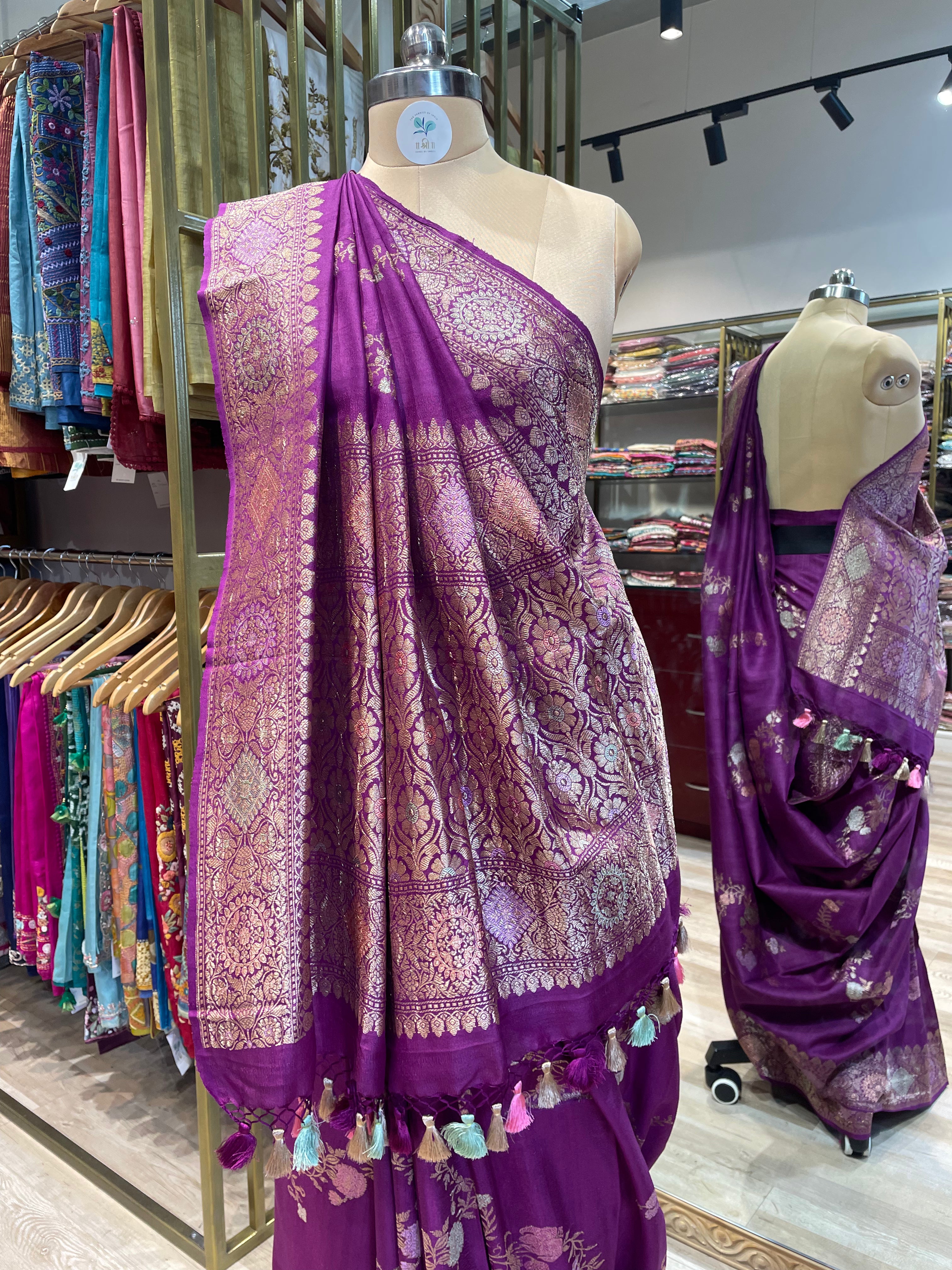 Pure tussar silk Banarasi saree (V)