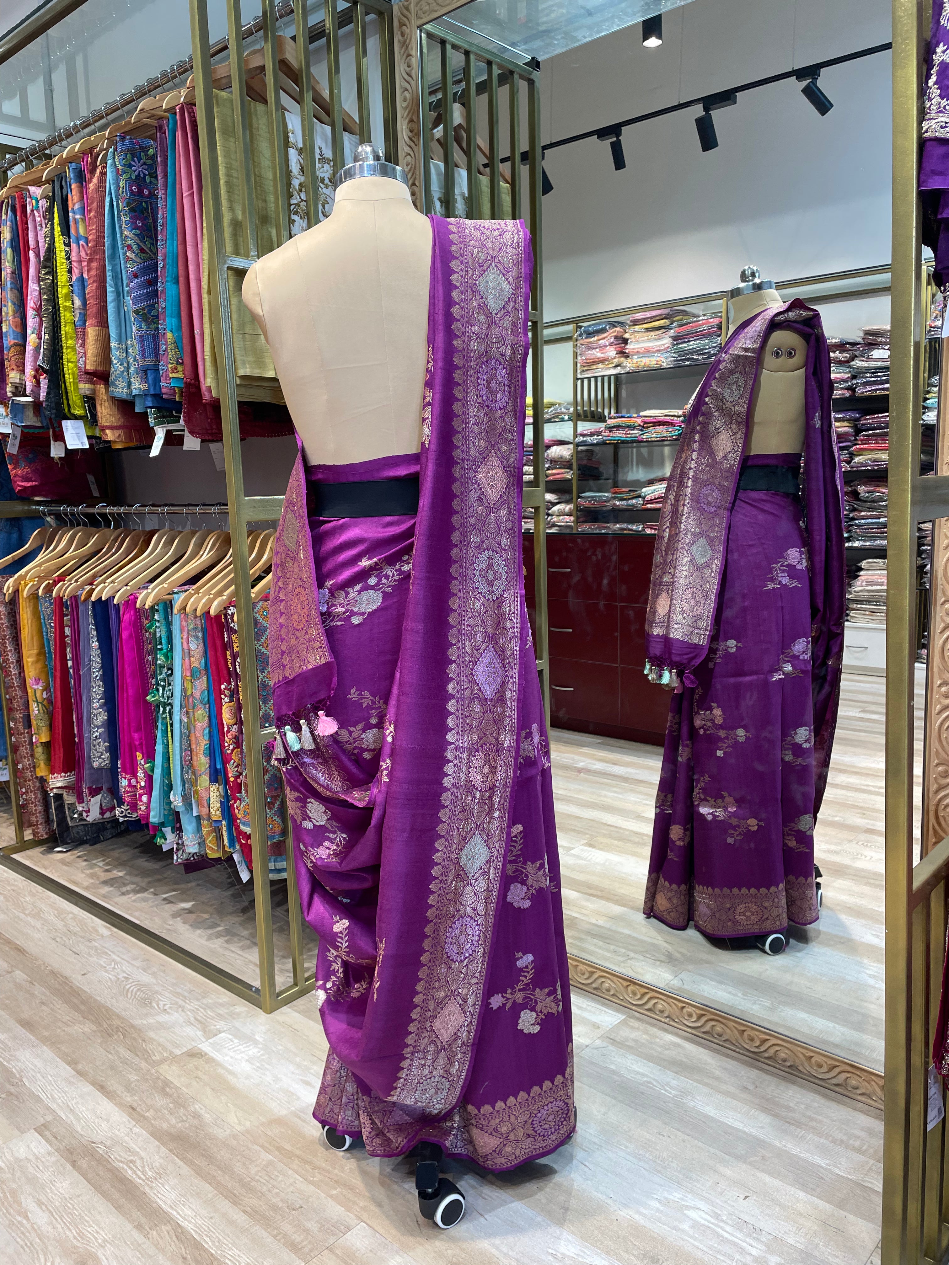 Pure tussar silk Banarasi saree (V)