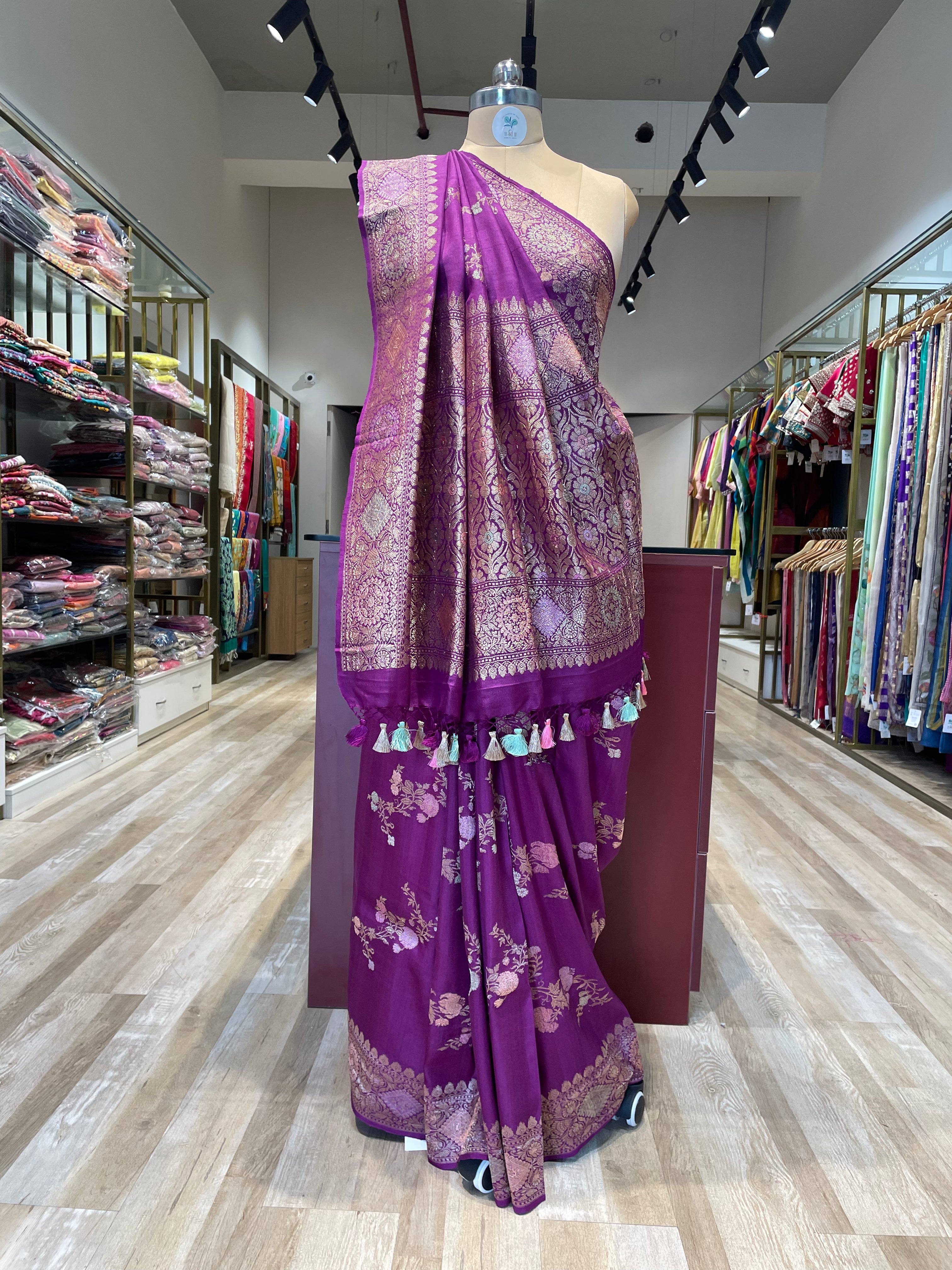 Pure tussar silk Banarasi saree (V)