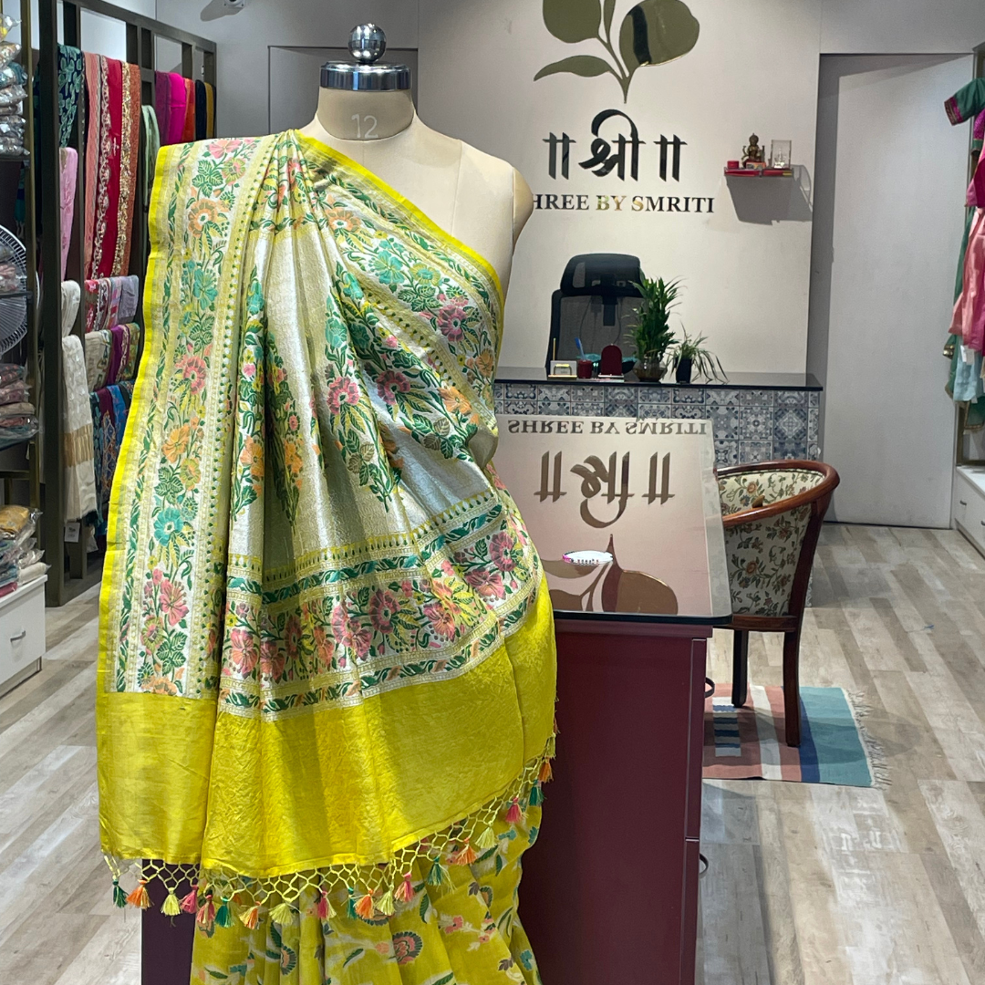 Pure Banarasi tussar silk saree (Y)